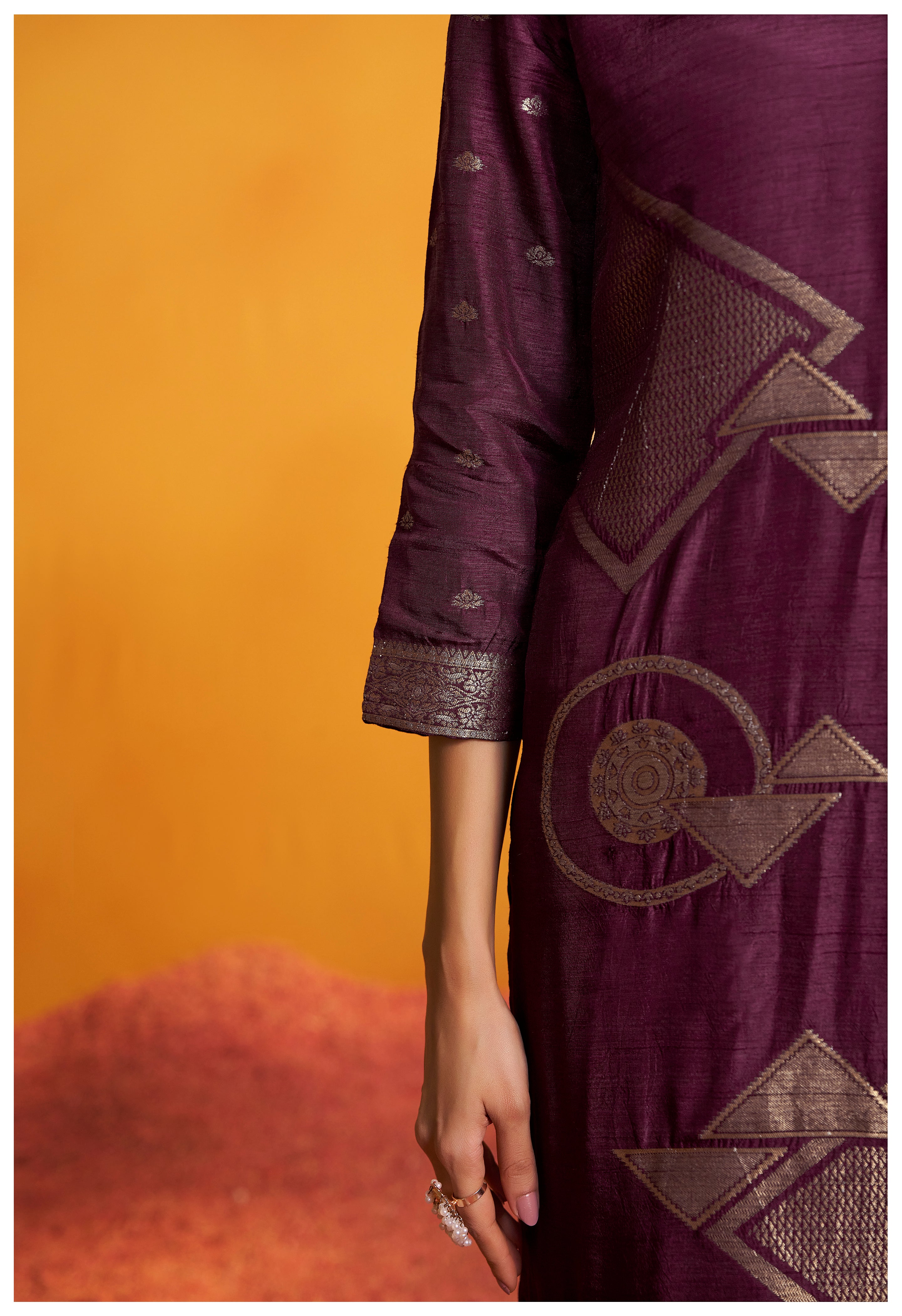 Russian Jacquard Set (Banglori Silk)
