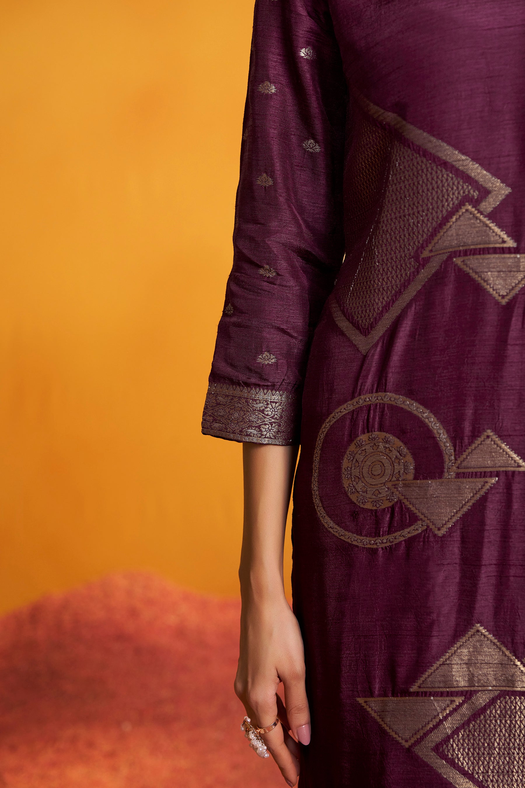 Russian Jacquard Set (Banglori Silk)