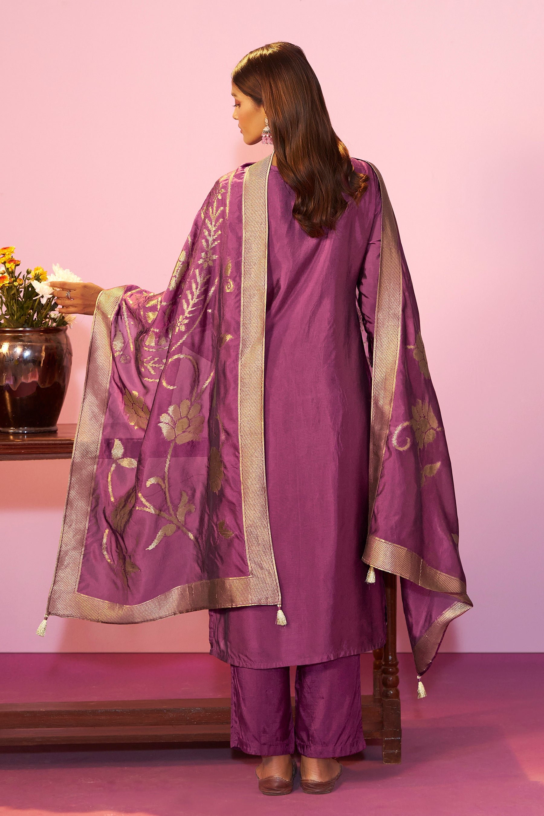 Yarn Dyed Viscose Kurta Set