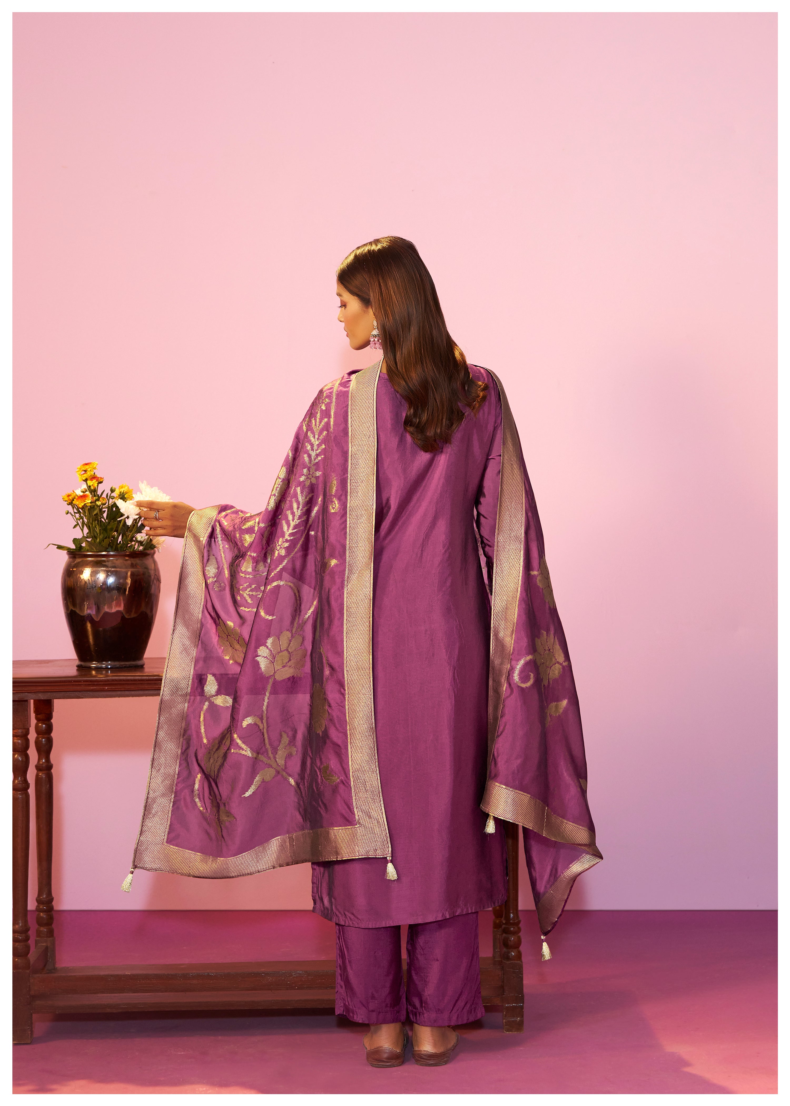 Yarn Dyed Viscose Kurta Set