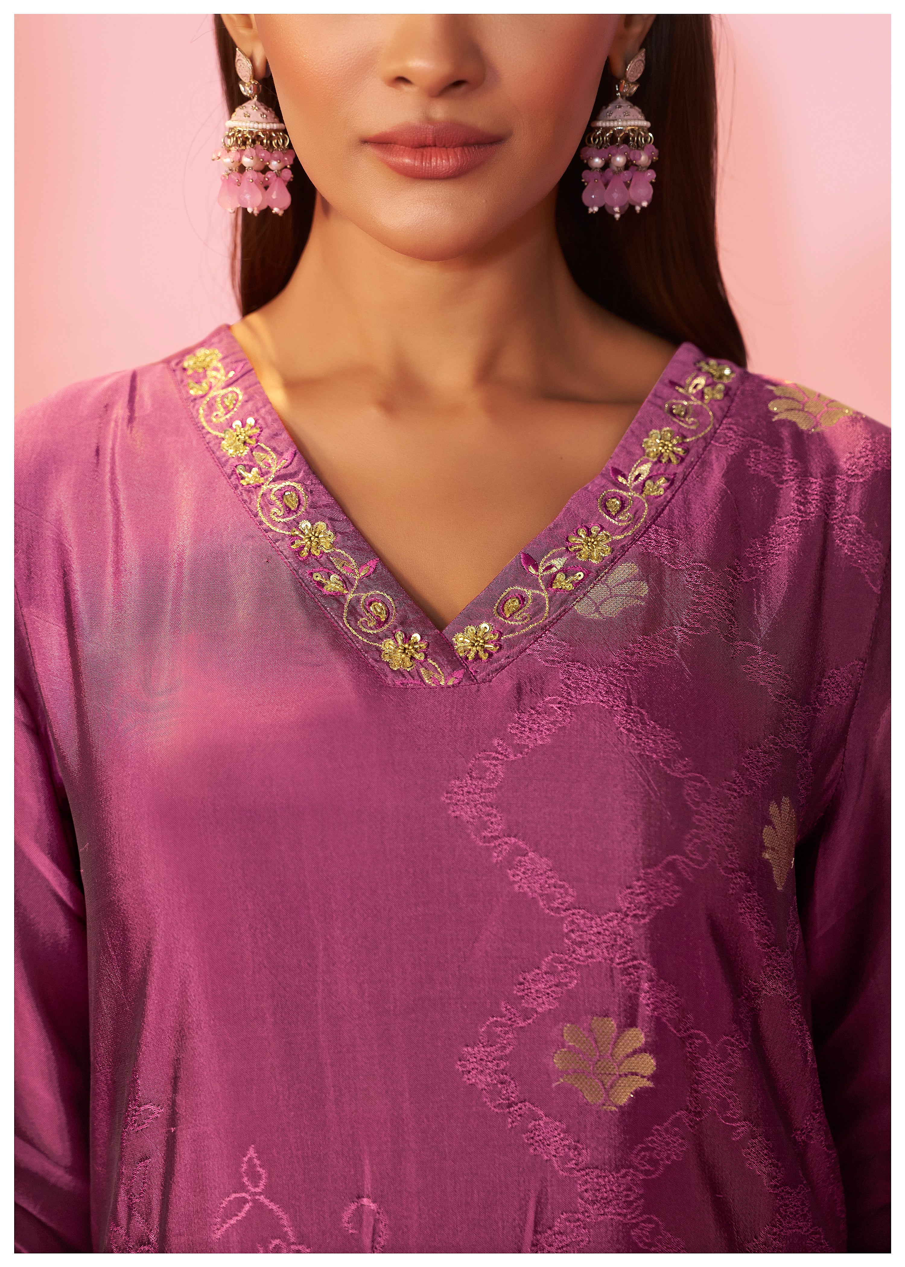 Yarn Dyed Viscose Kurta Set