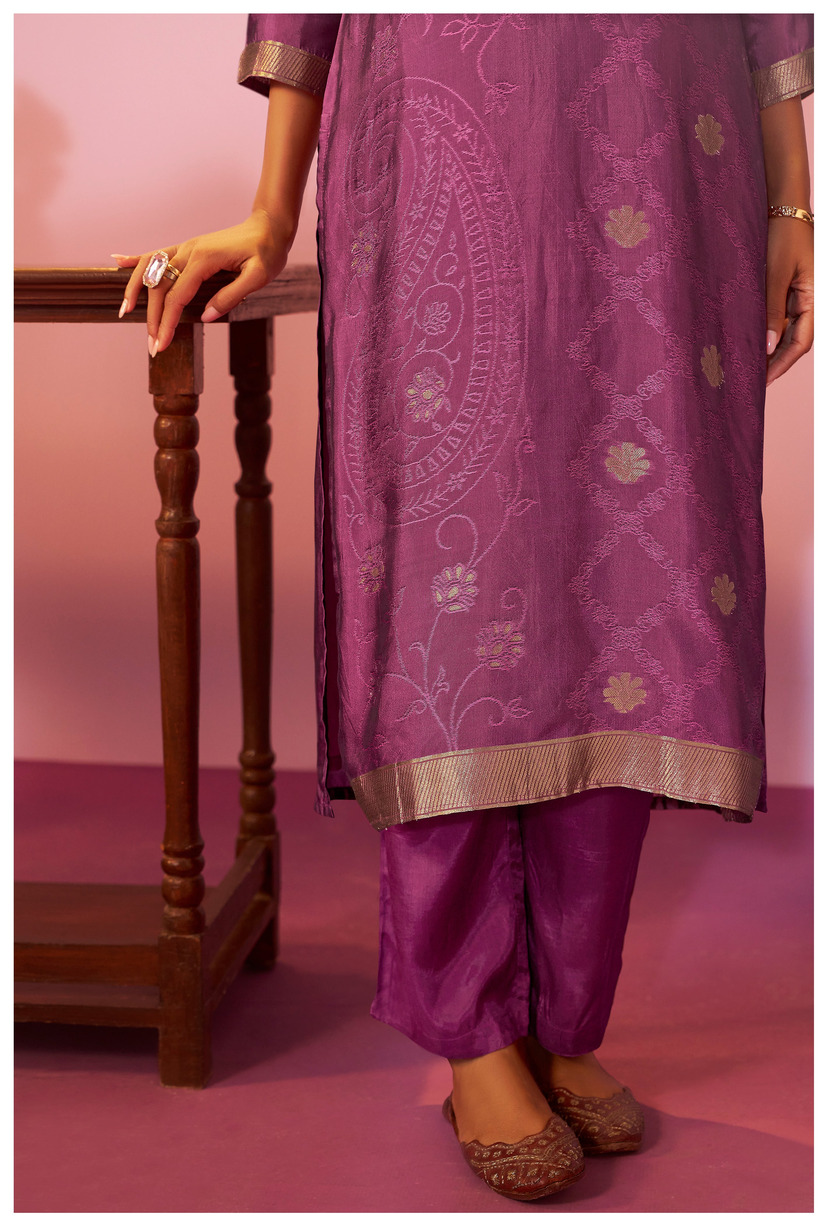 Yarn Dyed Viscose Kurta Set