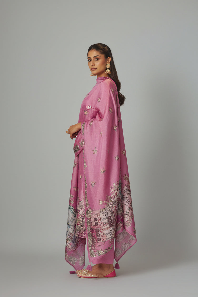 Rani Glow Dola Digital Kurta Set