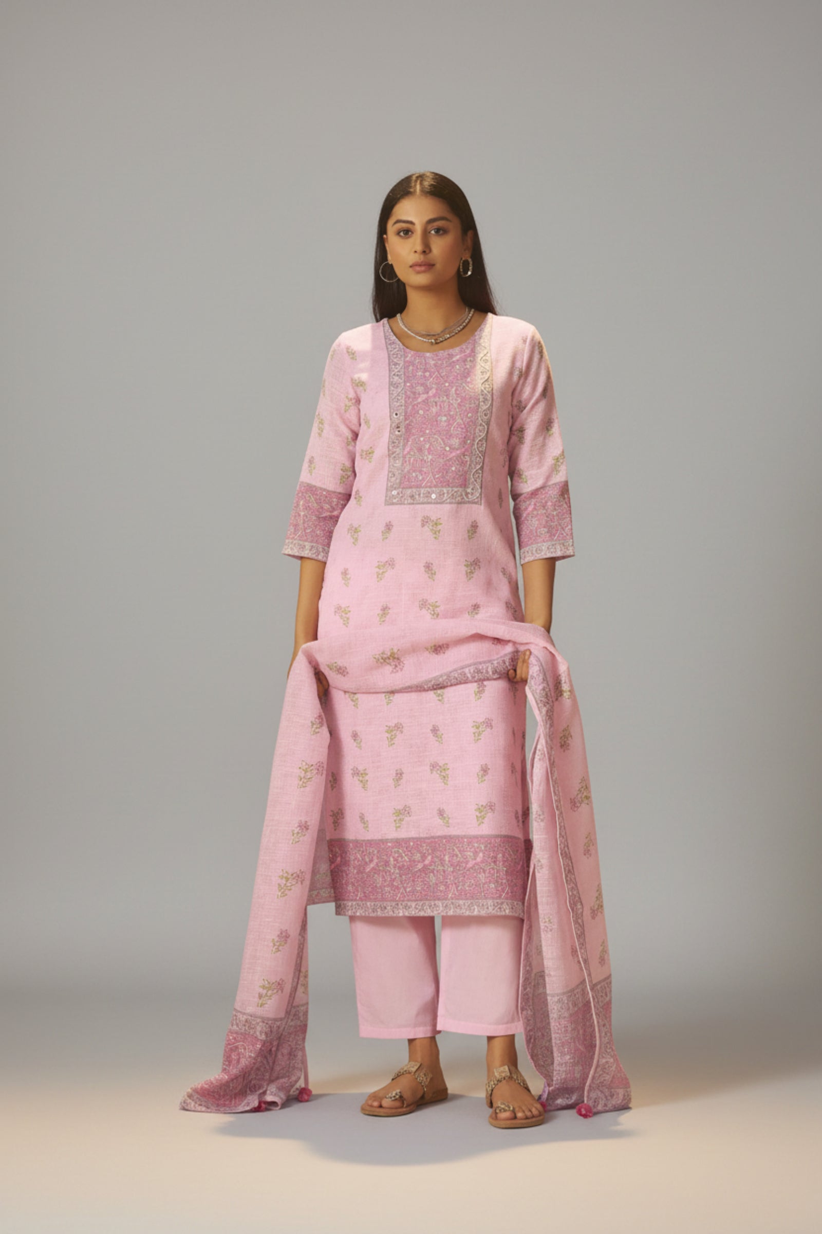 Blush Bloom Linen Cotton Digital Set