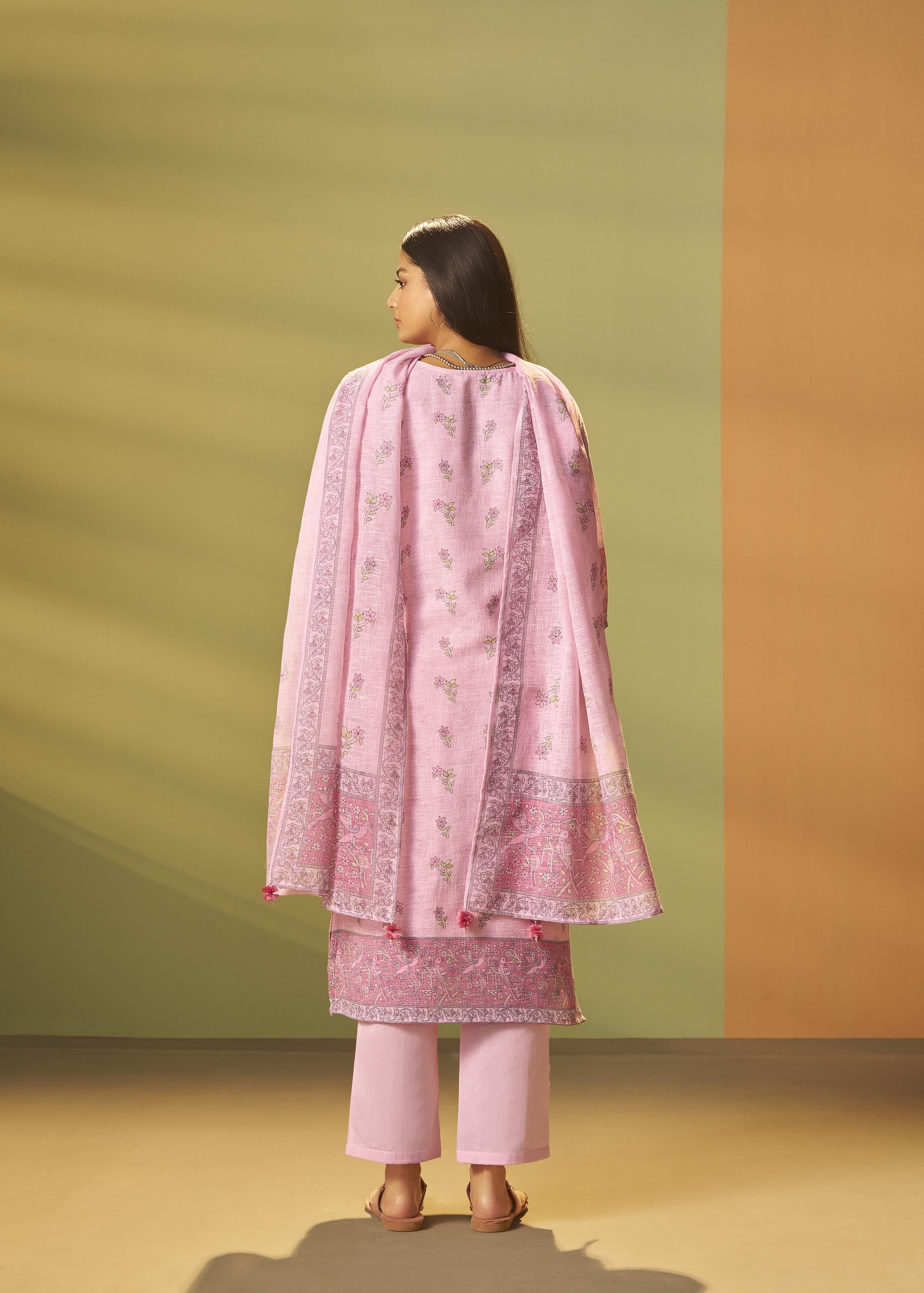 Blush Bloom Linen Cotton Digital Set