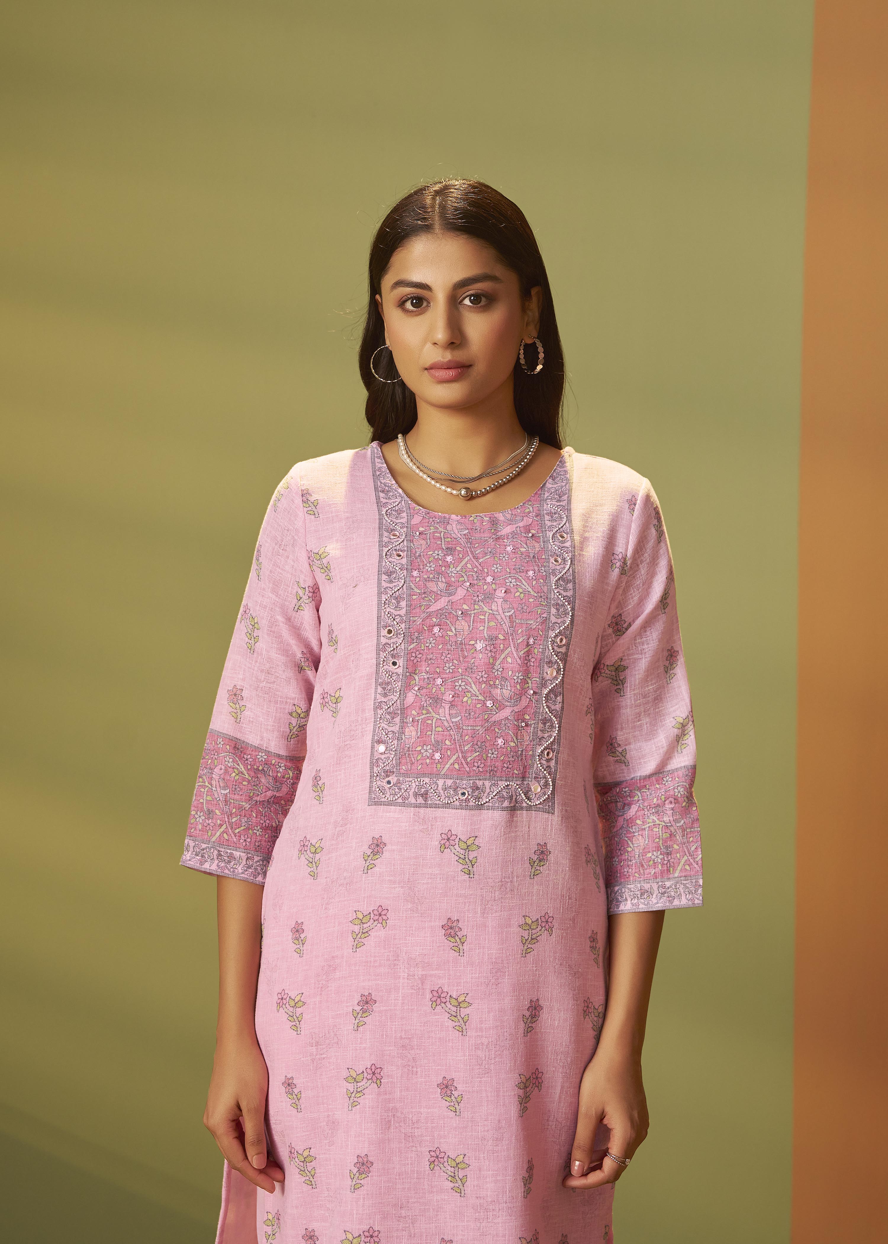 Blush Bloom Linen Cotton Digital Set