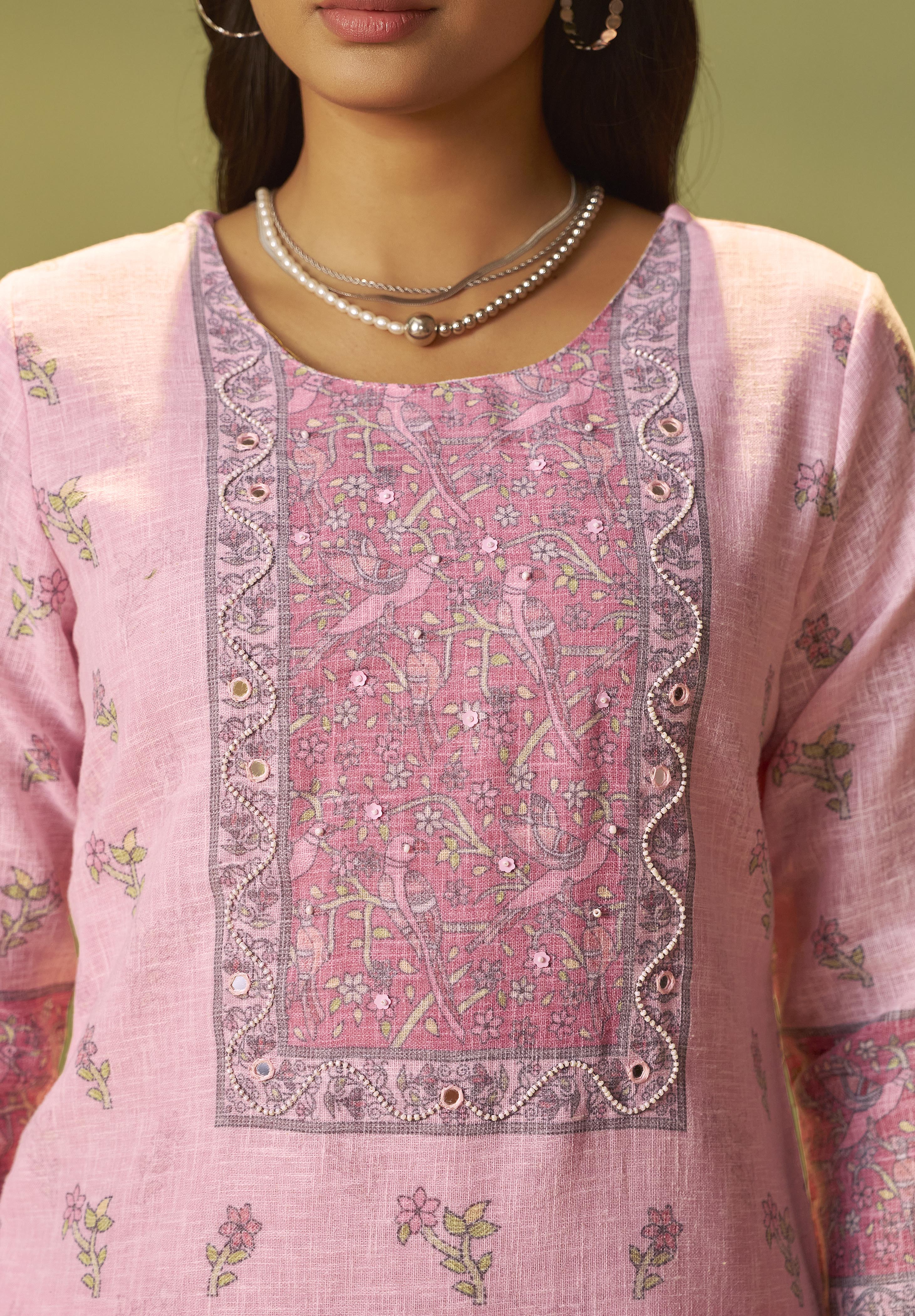 Blush Bloom Linen Cotton Digital Set