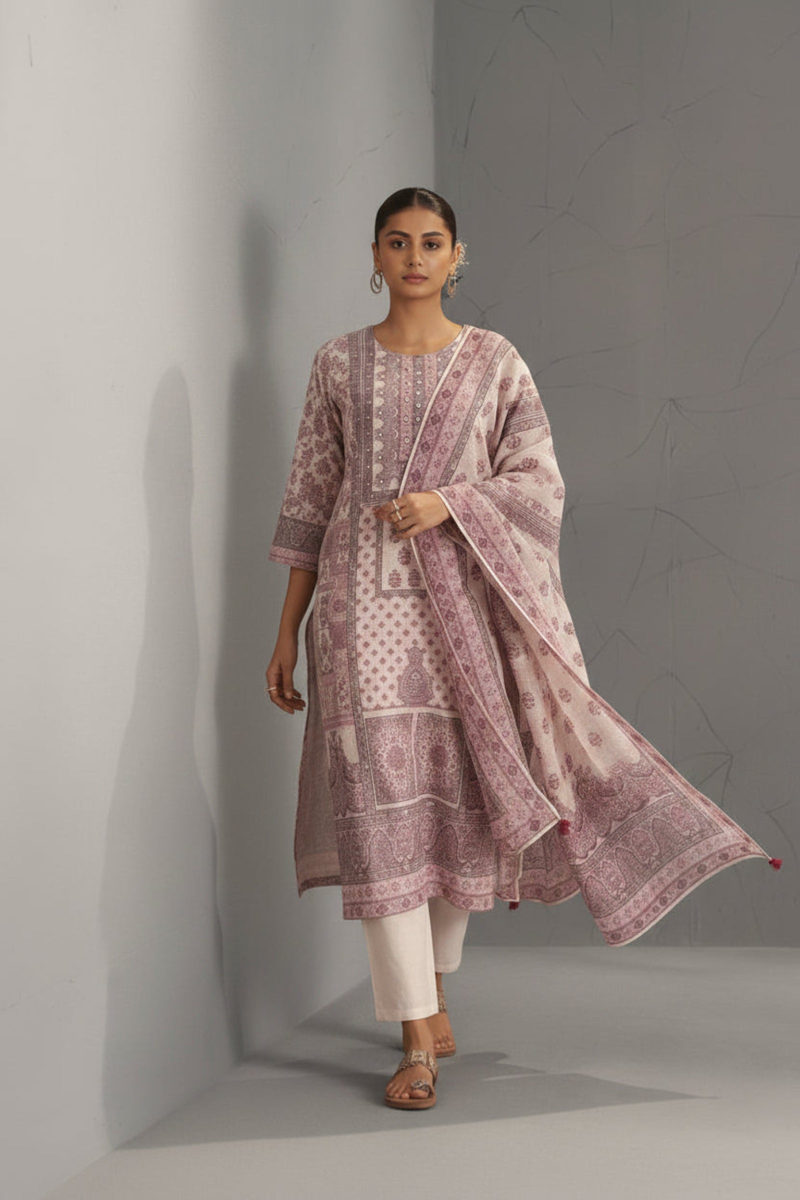 Pearl Mist Linen Cotton Digital Set