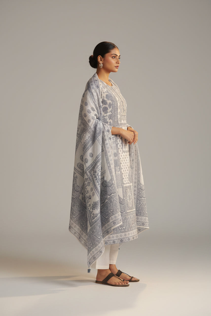Ivory Ease Linen Cotton Kurta Set