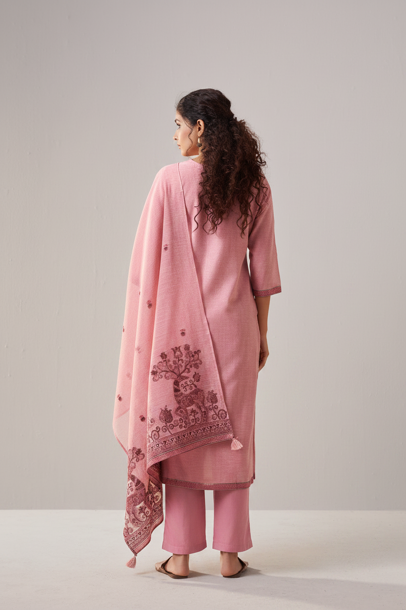 Plum Blush Embroidered Kurta Set