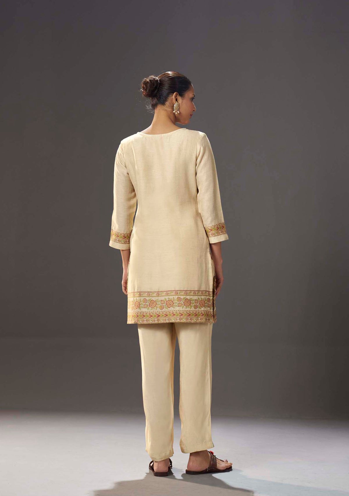Chiku Sand Jacquard Co-ord Set