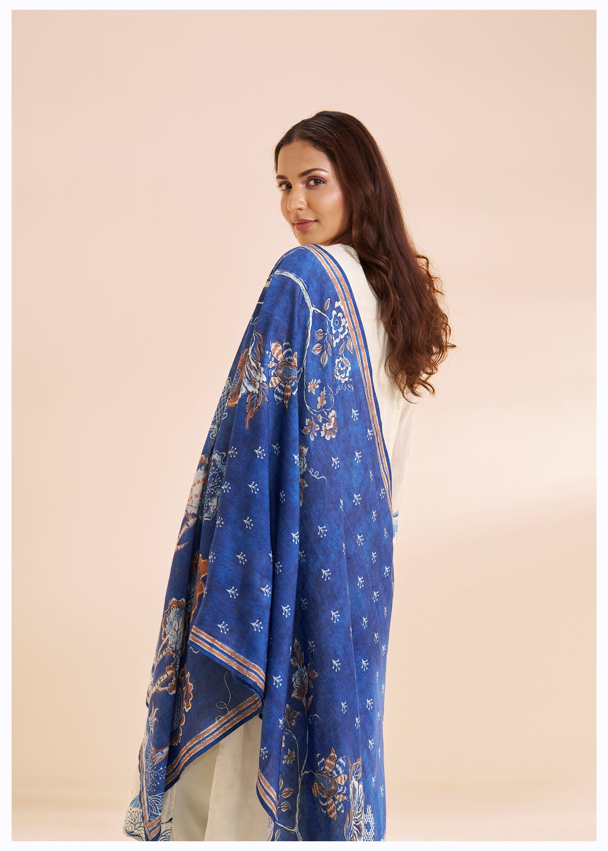 Chanderi Digital Print Kurti Set With Design Details | Viscose Bottom & Mal Dupatta