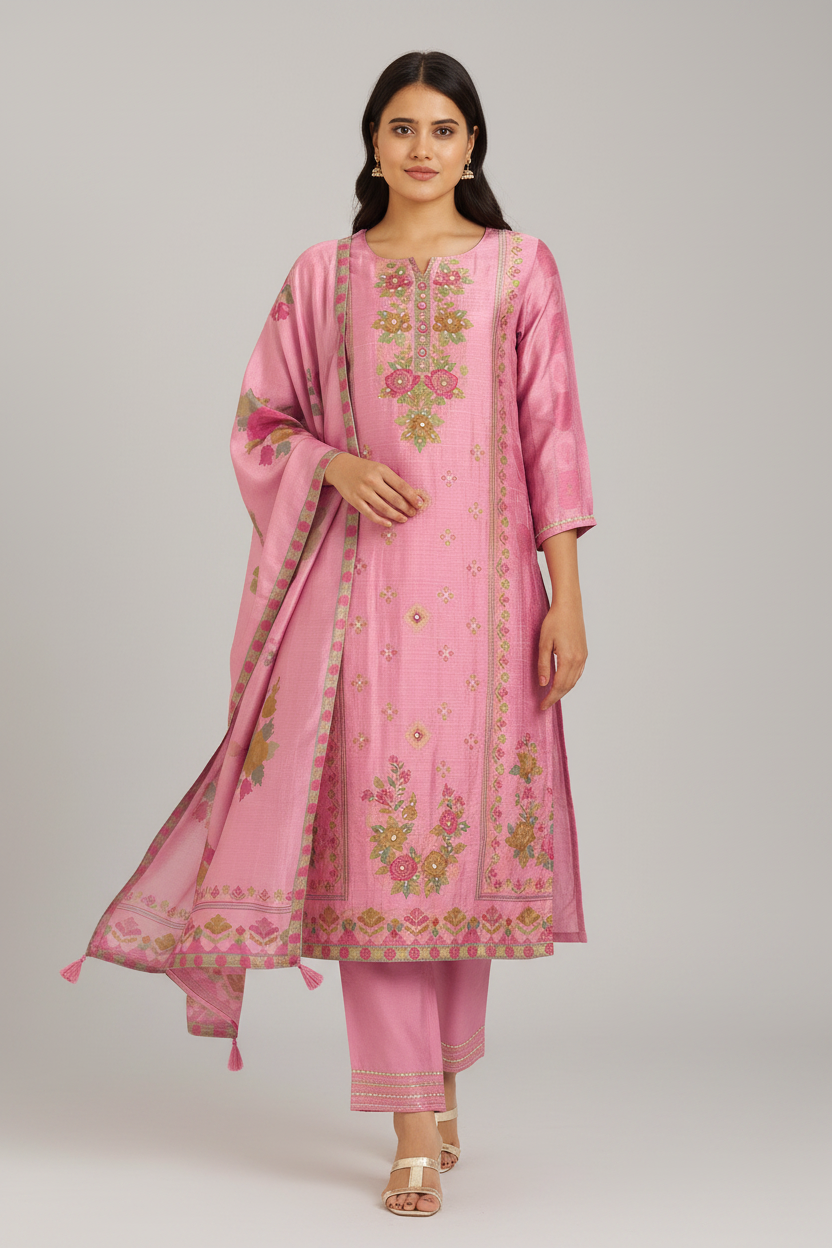 Rose Reverie Printed Kurta Set