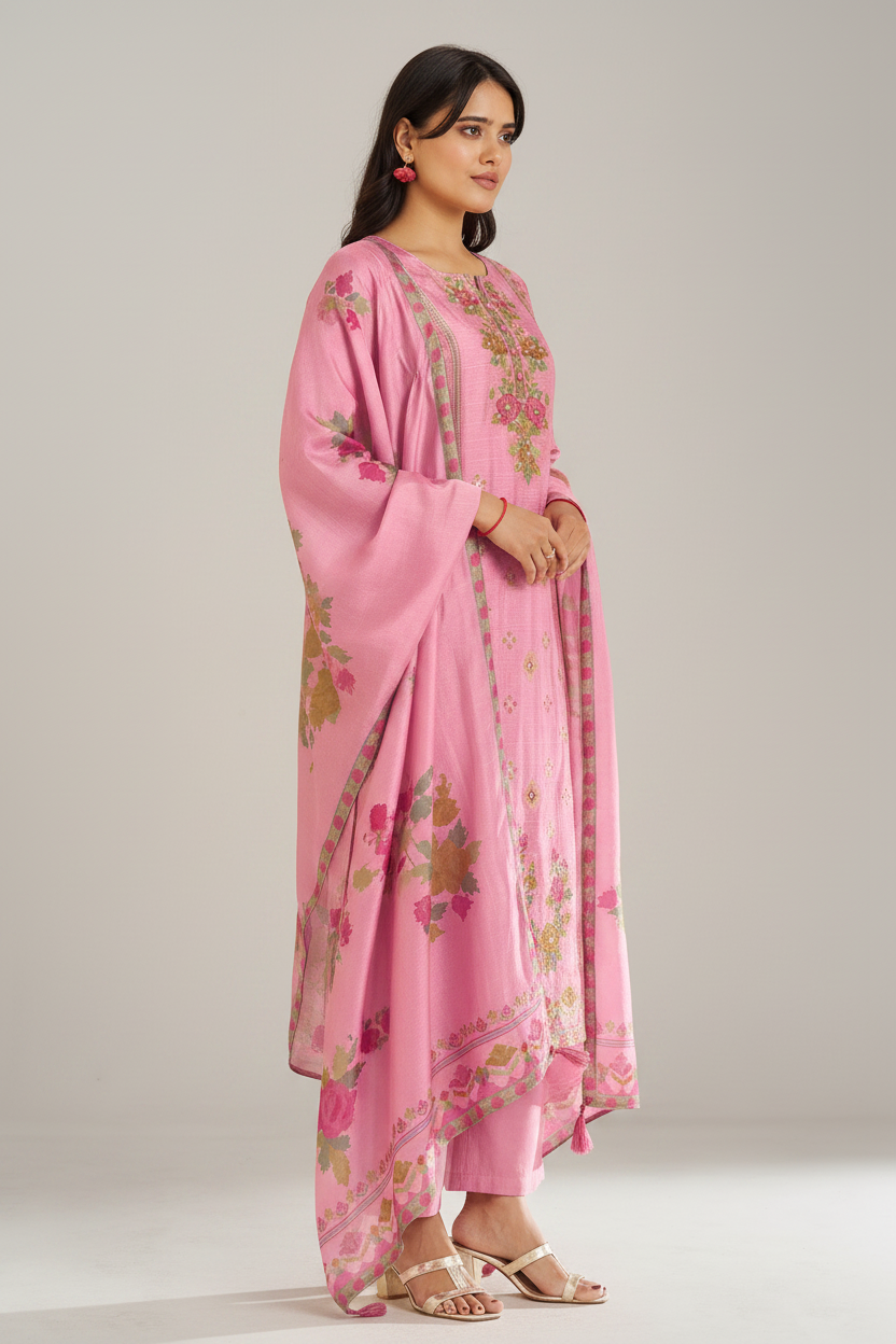 Rose Reverie Printed Kurta Set