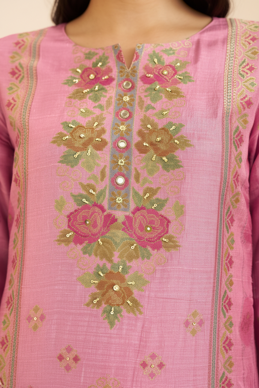 Rose Reverie Printed Kurta Set