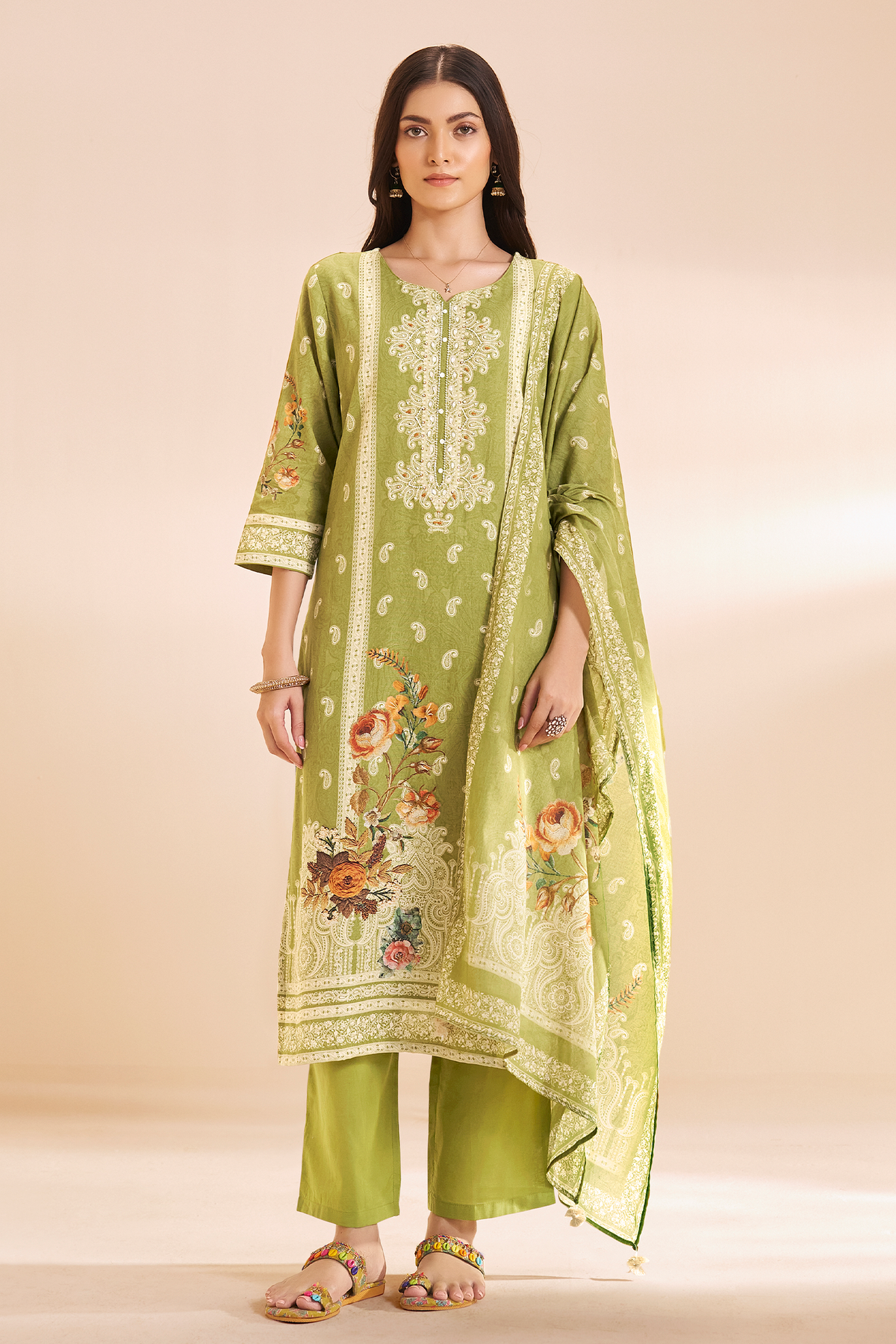 DIGITAL PRINT PURE COTTON LINEN SET