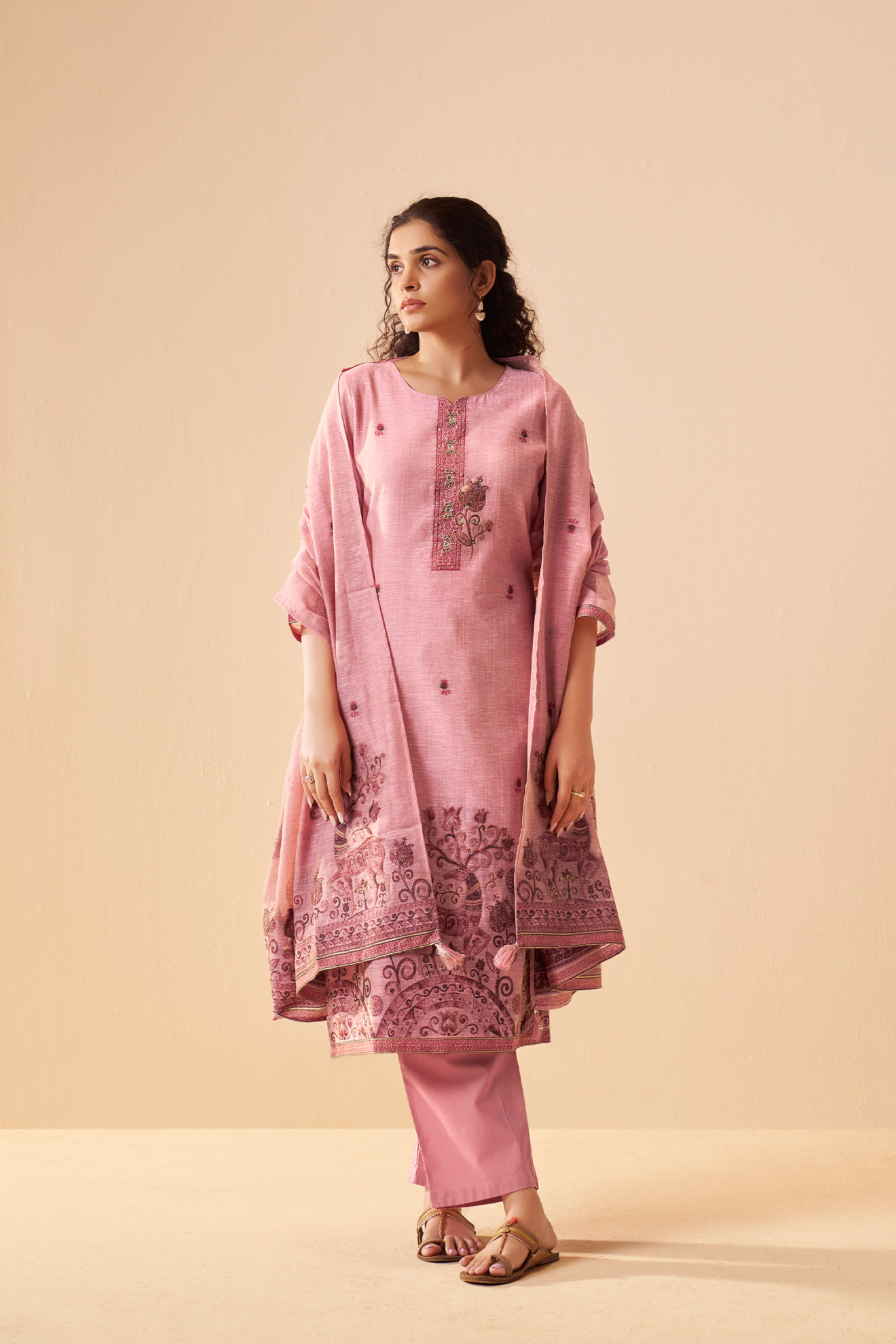 Plum Blush Embroidered Kurta Set