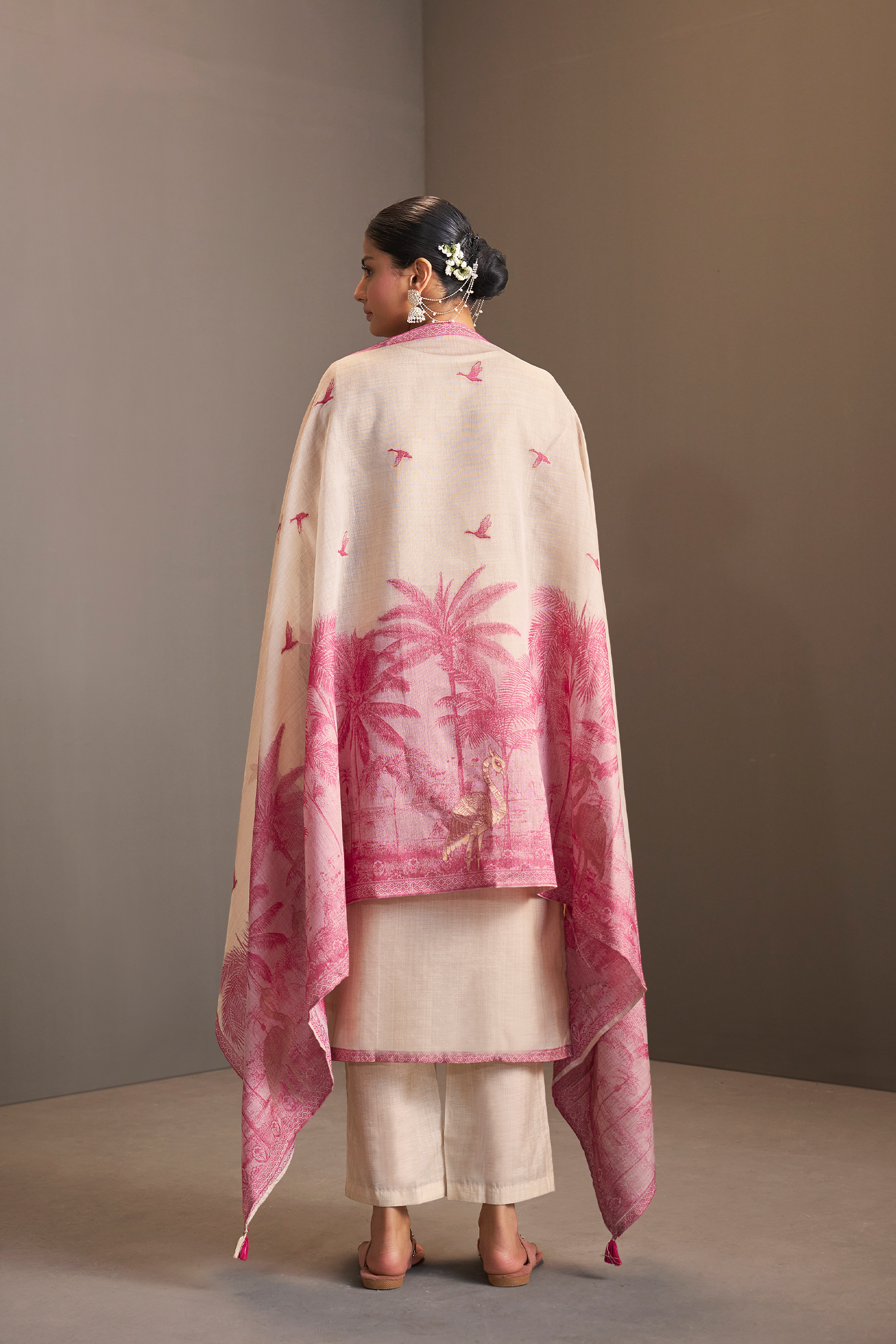 Soft Rosé Embroidered Kurta Set