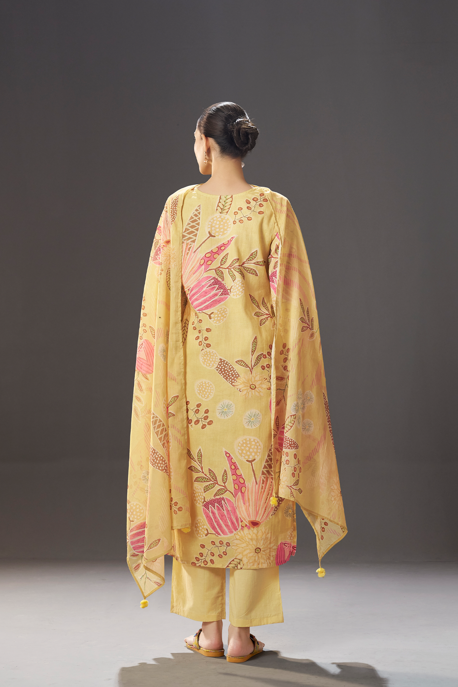 Sunlit Mustard Digital Printed Kurta Set