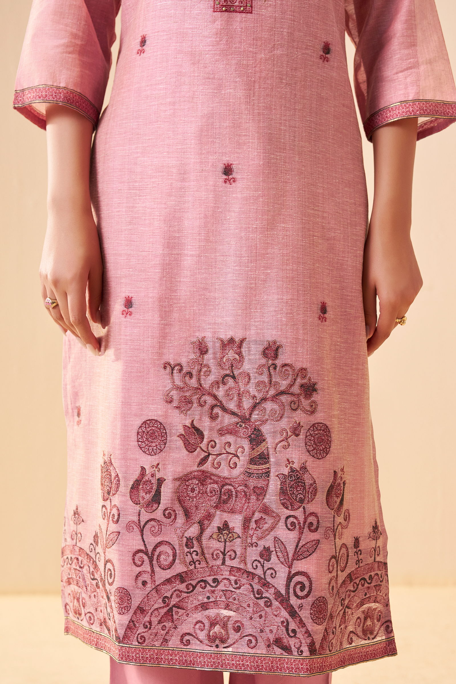 Plum Blush Embroidered Kurta Set
