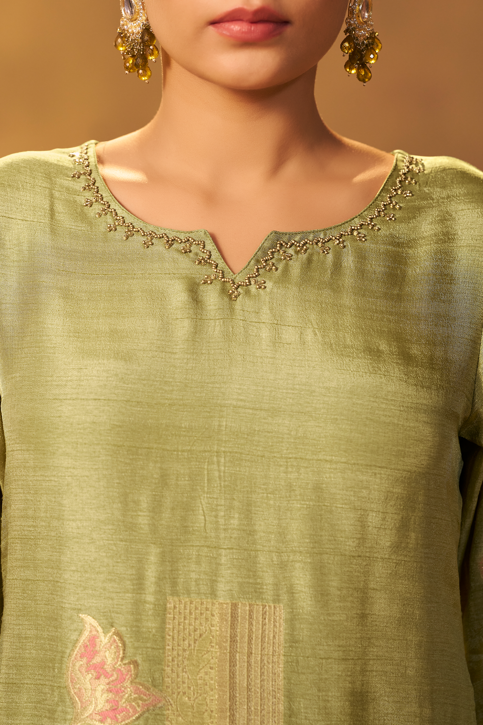 Sage Live Linen Jacquard Kurta Set