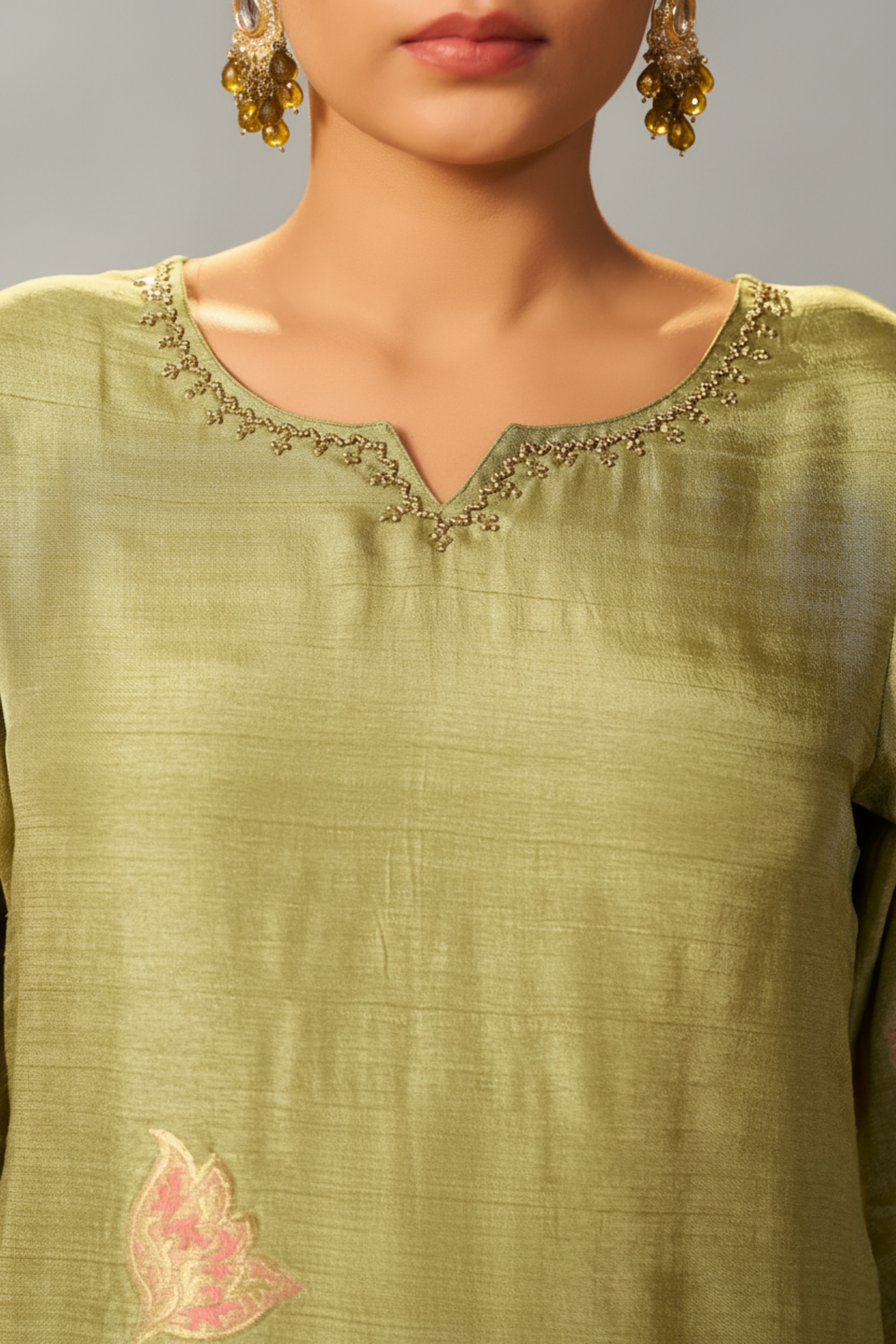 Sage Live Linen Jacquard Kurta Set