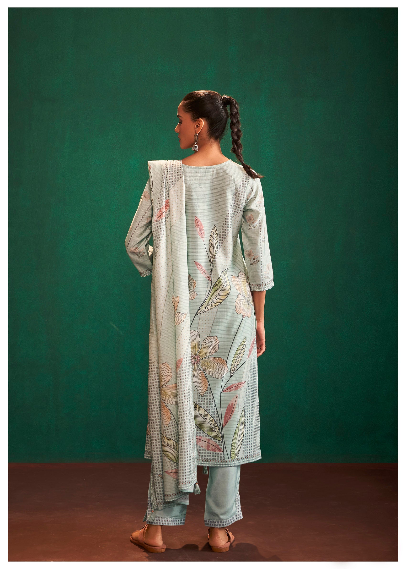 Azure Elegance Digital Print Set