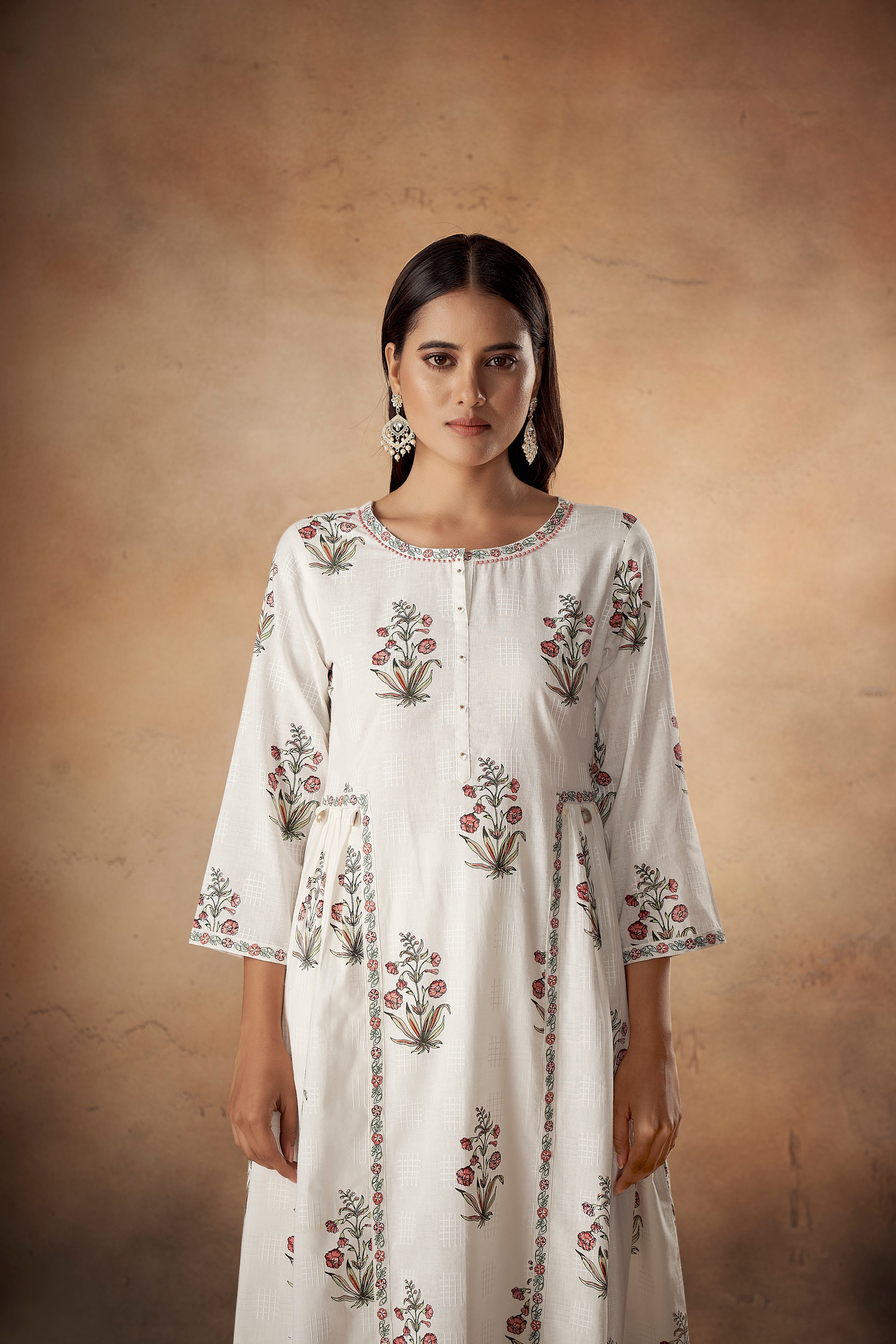 Classic Beige Cotton Kurta Set