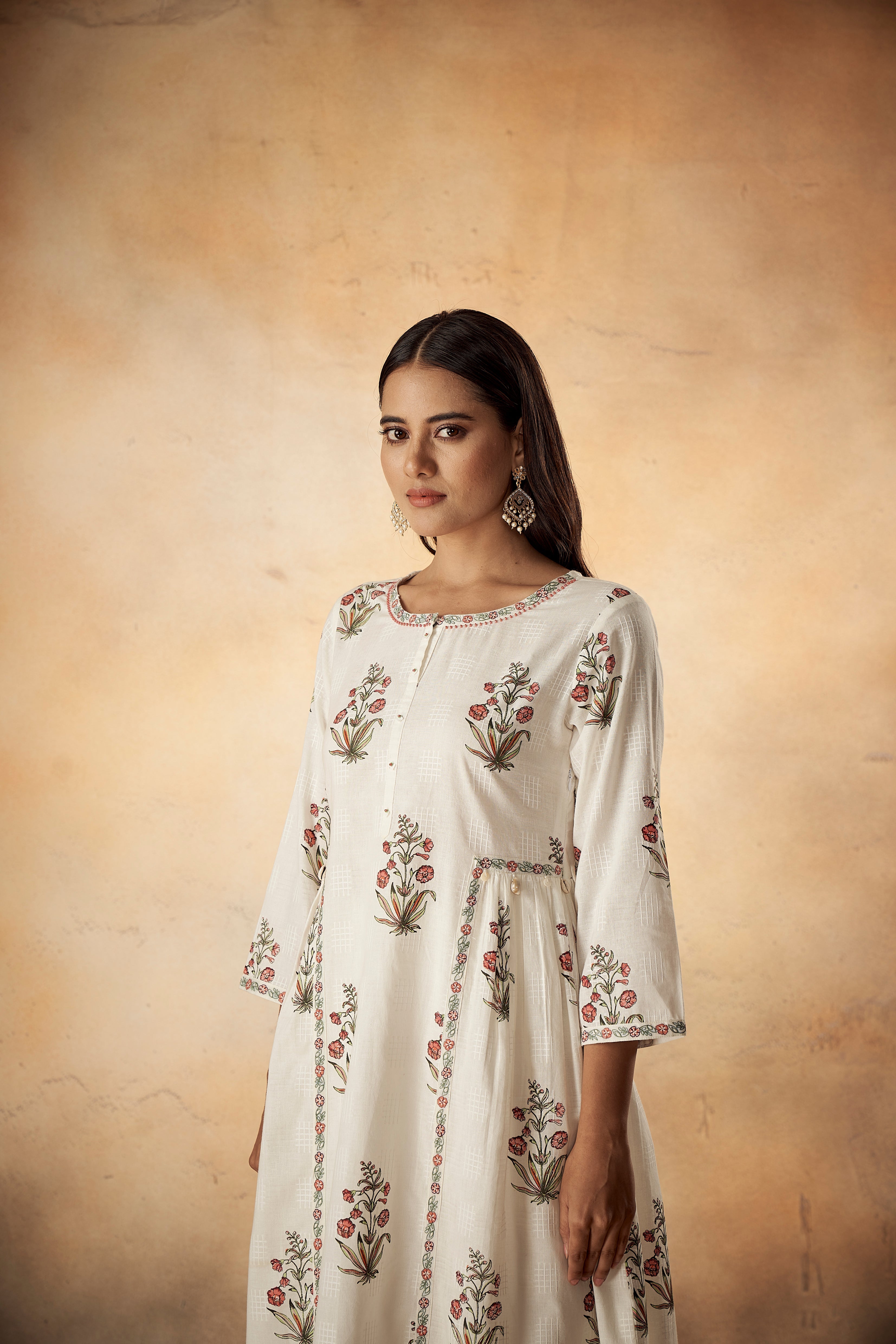 Classic Beige Cotton Kurta Set
