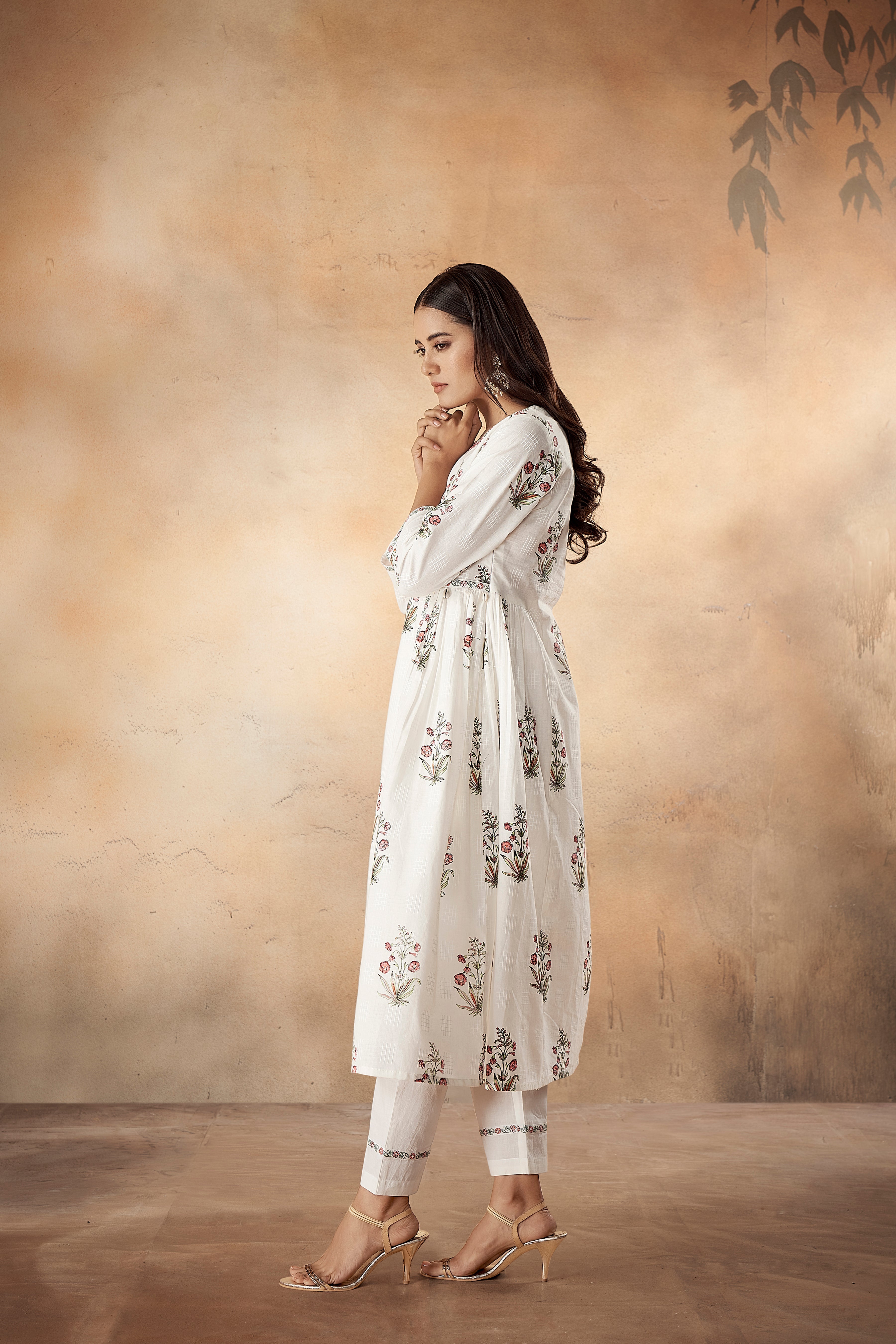 Classic Beige Cotton Kurta Set