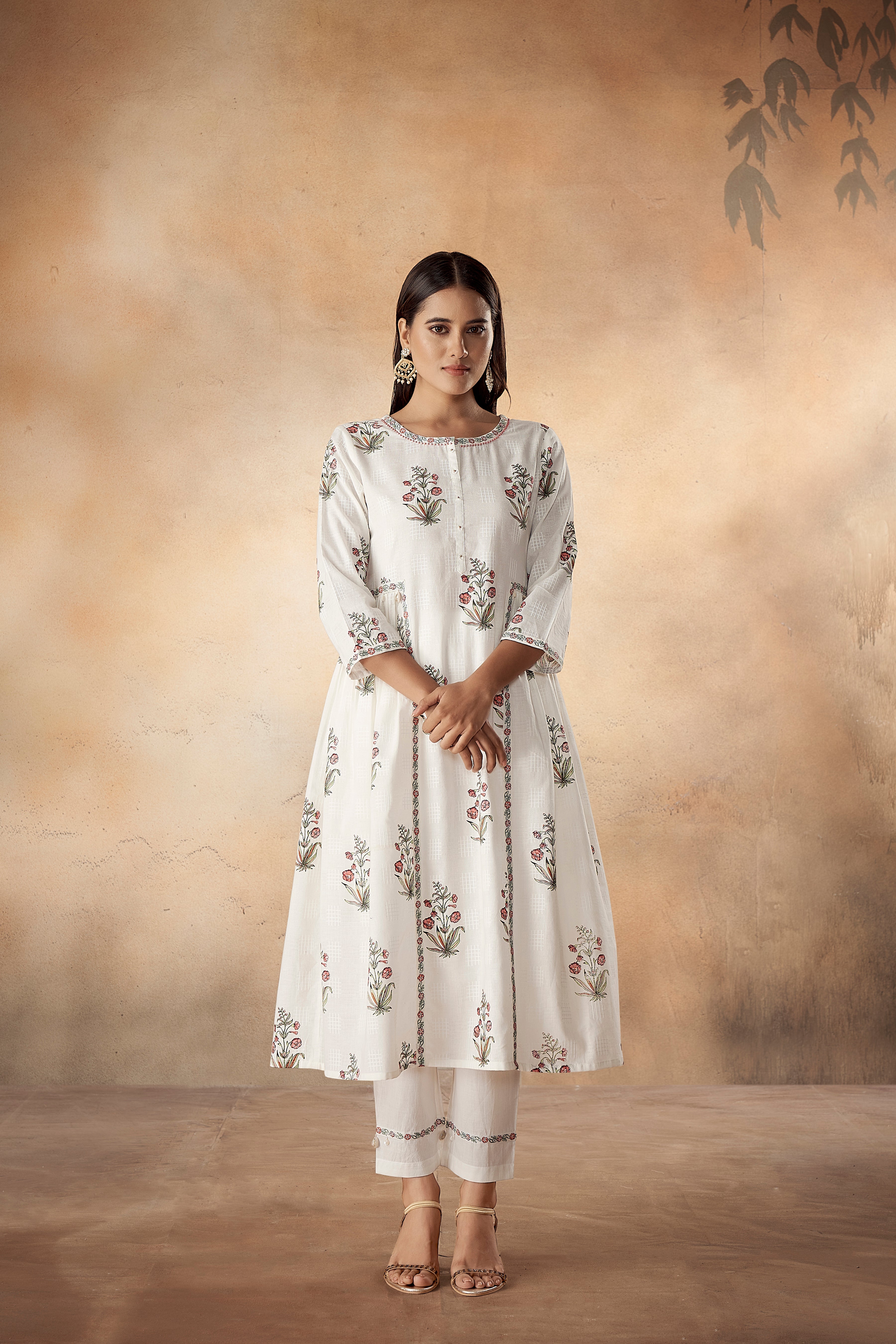 Classic Beige Cotton Kurta Set