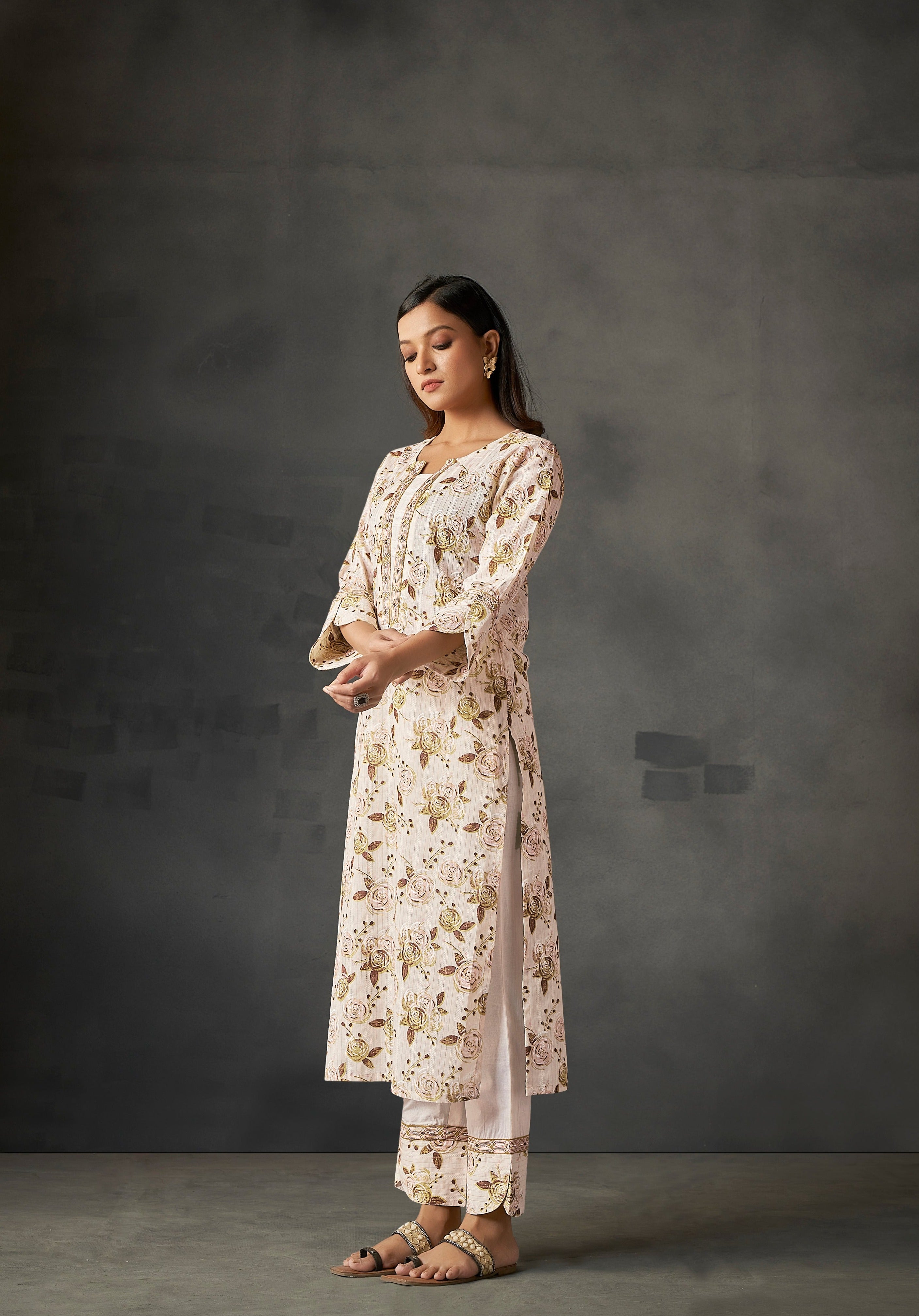 Cream Dream Cotton Chic Kurta Set