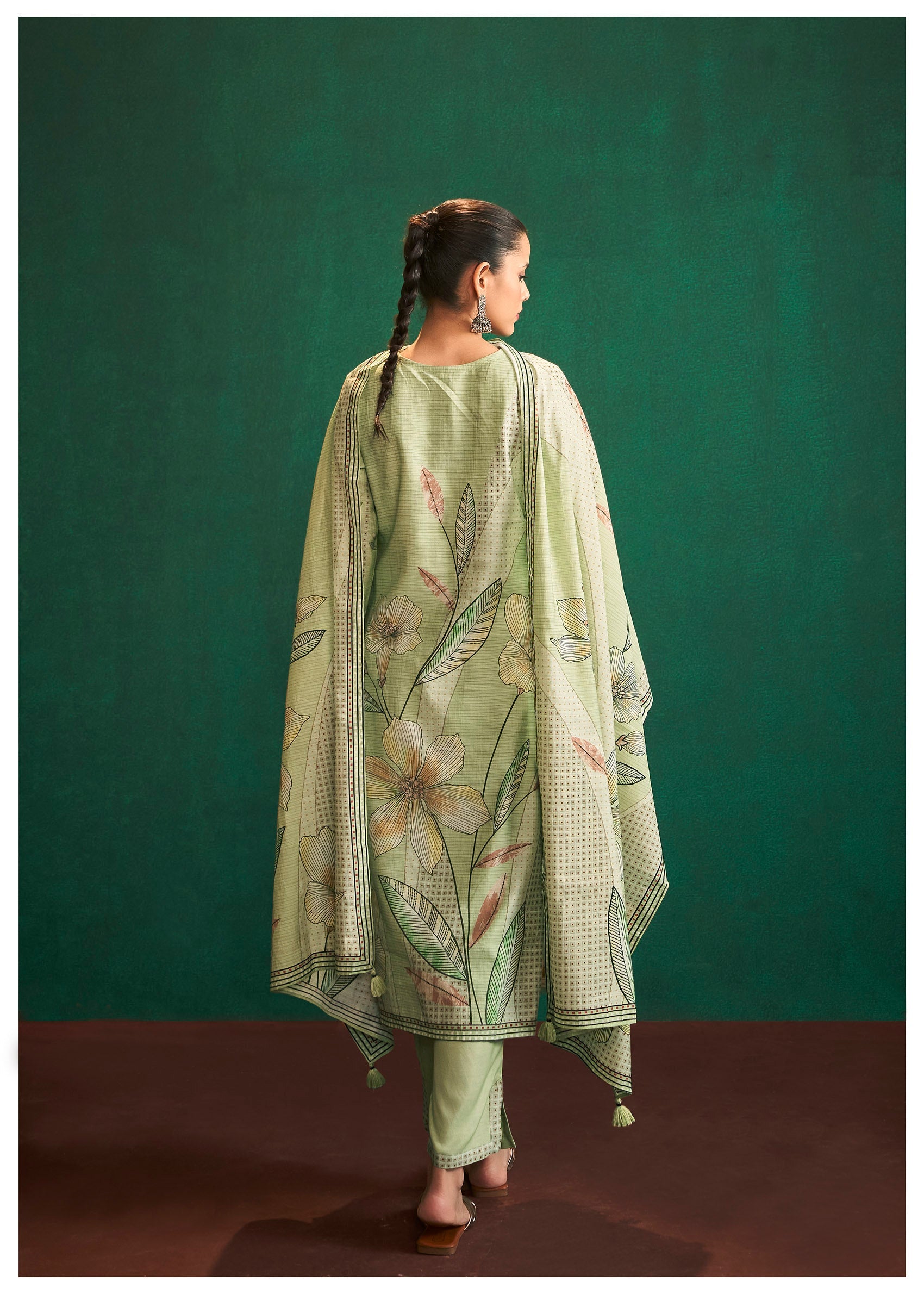 Jade Splendor Digital Kurti Set