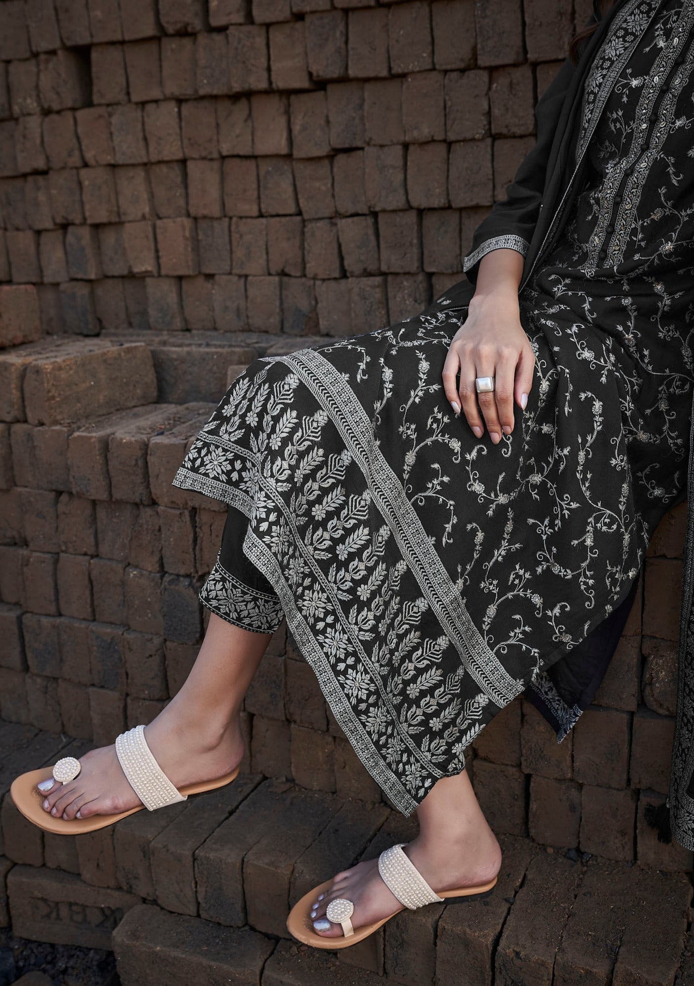 Midnight Muse Woven Silk Kurta Set
