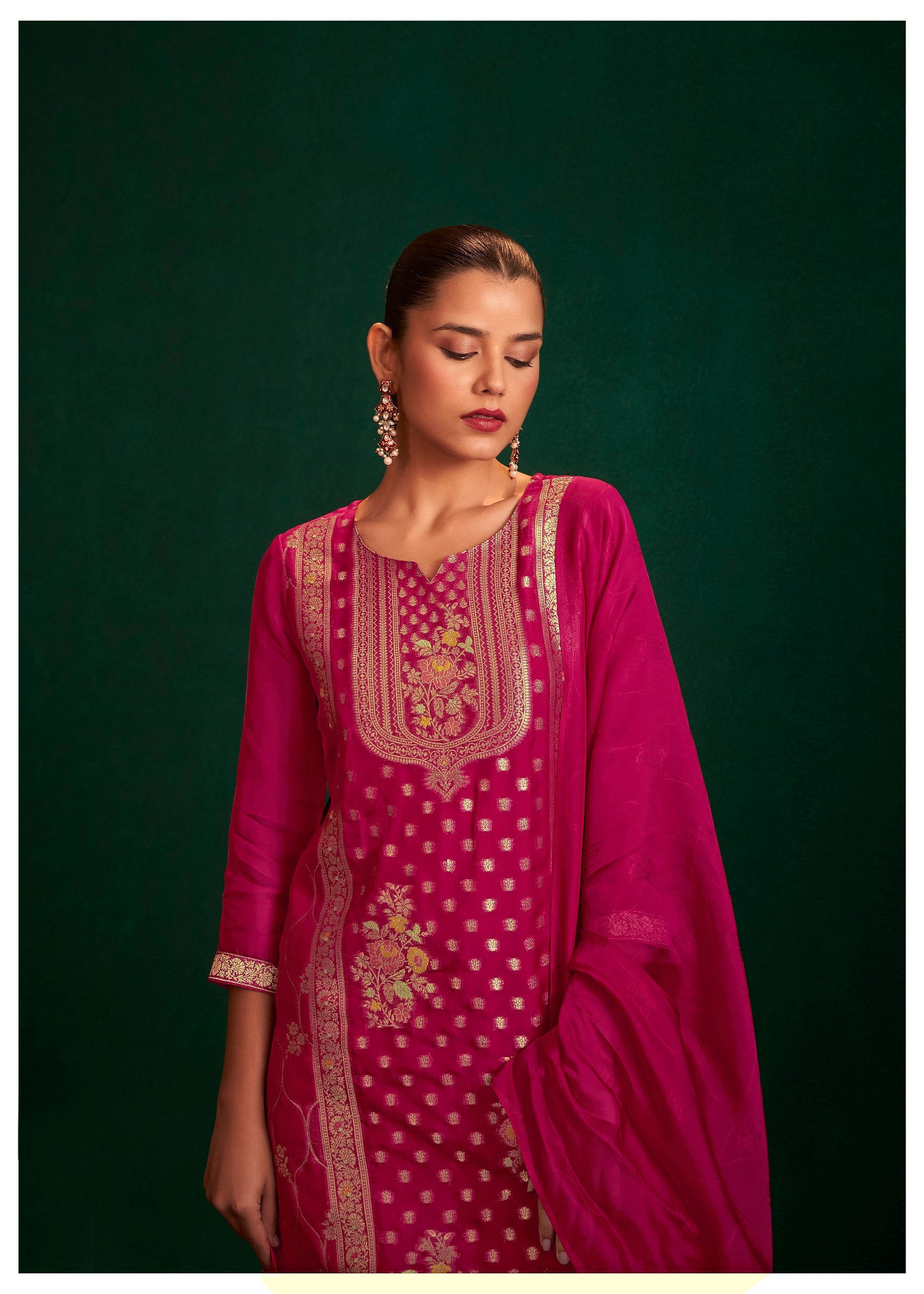 Radiant Rani Jacquard Organza Ensemble