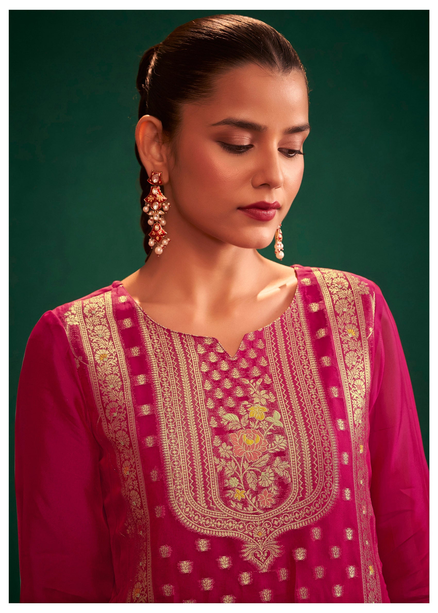 Radiant Rani Jacquard Organza Ensemble