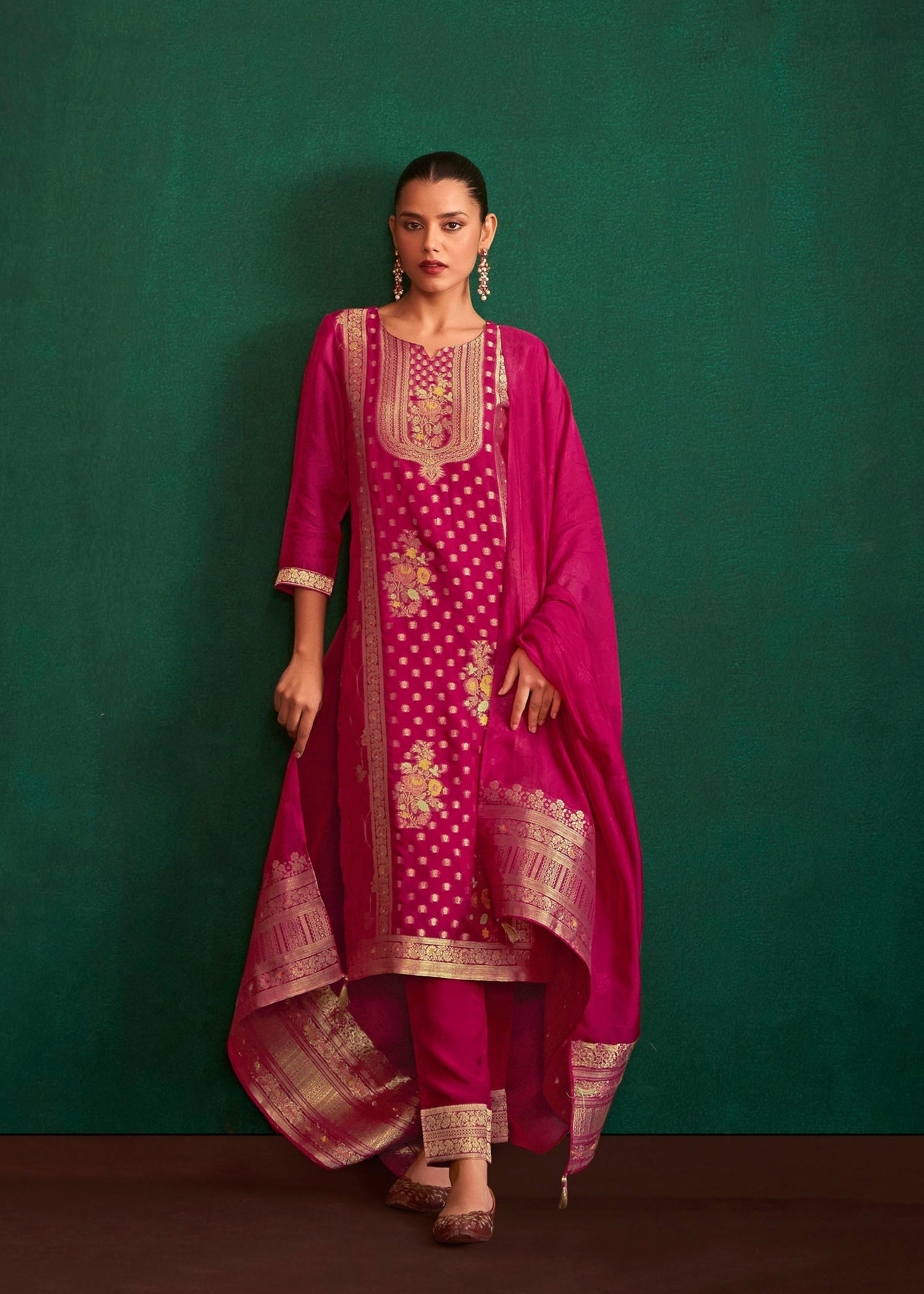Radiant Rani Jacquard Organza Ensemble