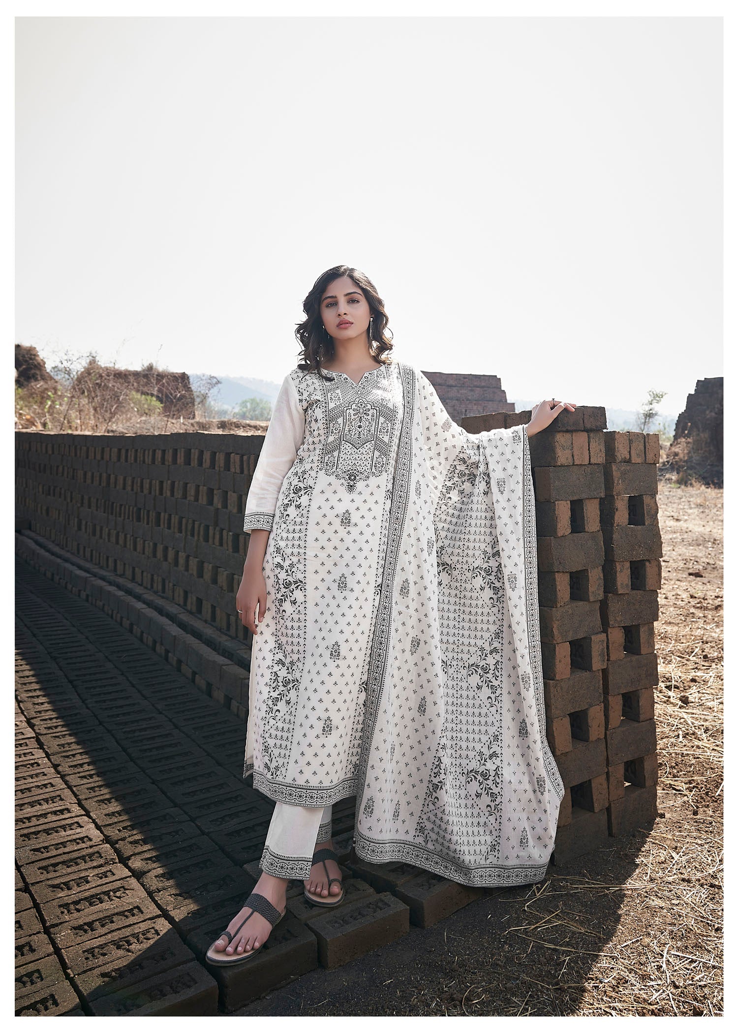 Serene Cream Cotton Kurta Set