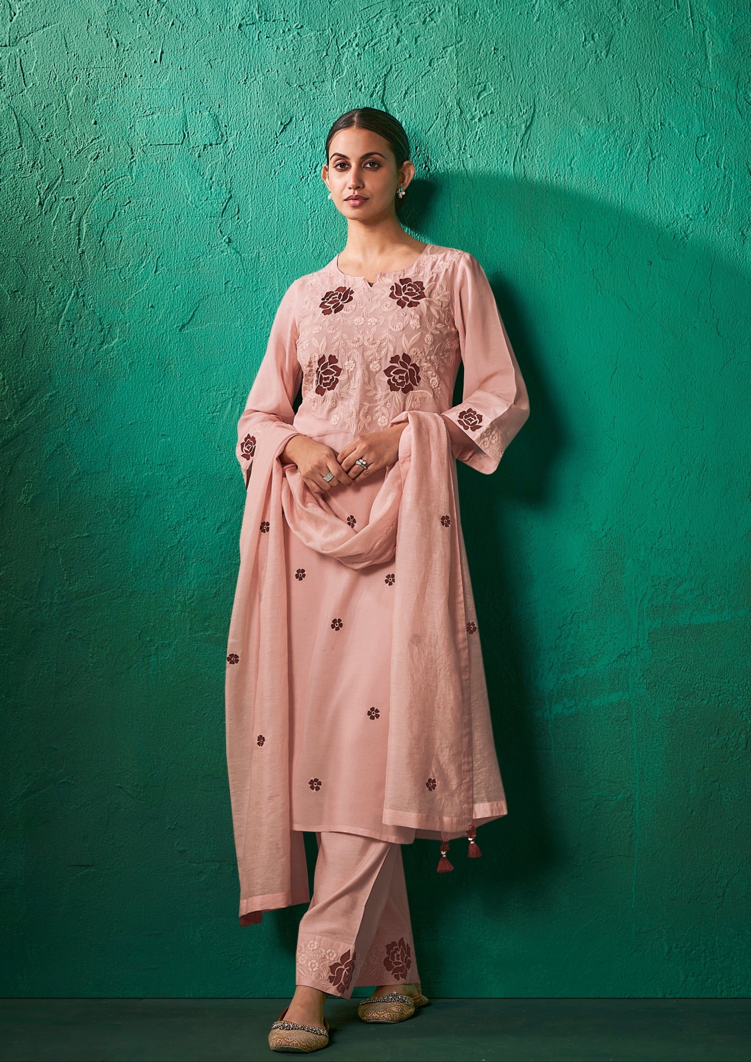 Mystique Lilas Chanderi Kurta Set