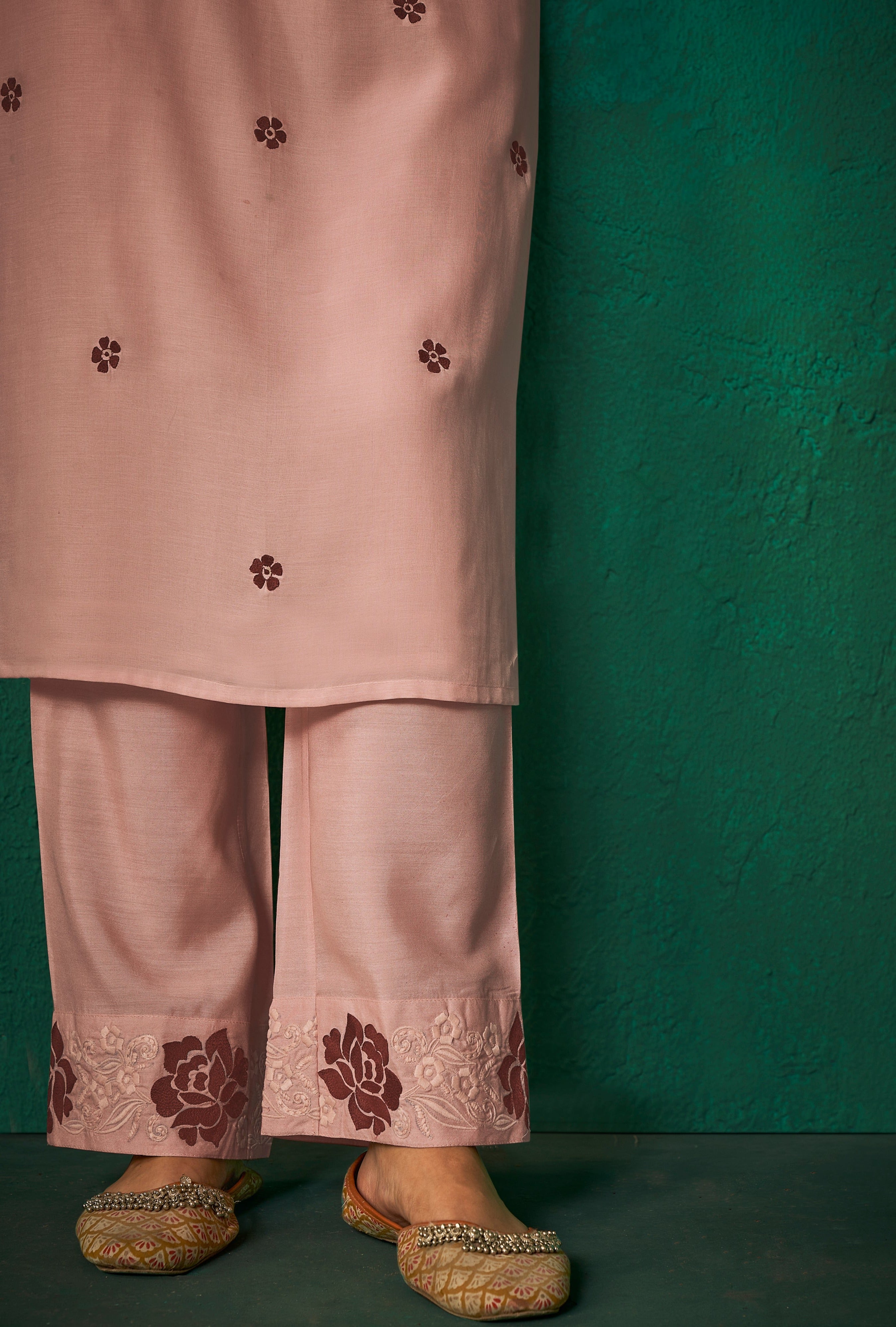 Mystique Lilas Chanderi Kurta Set