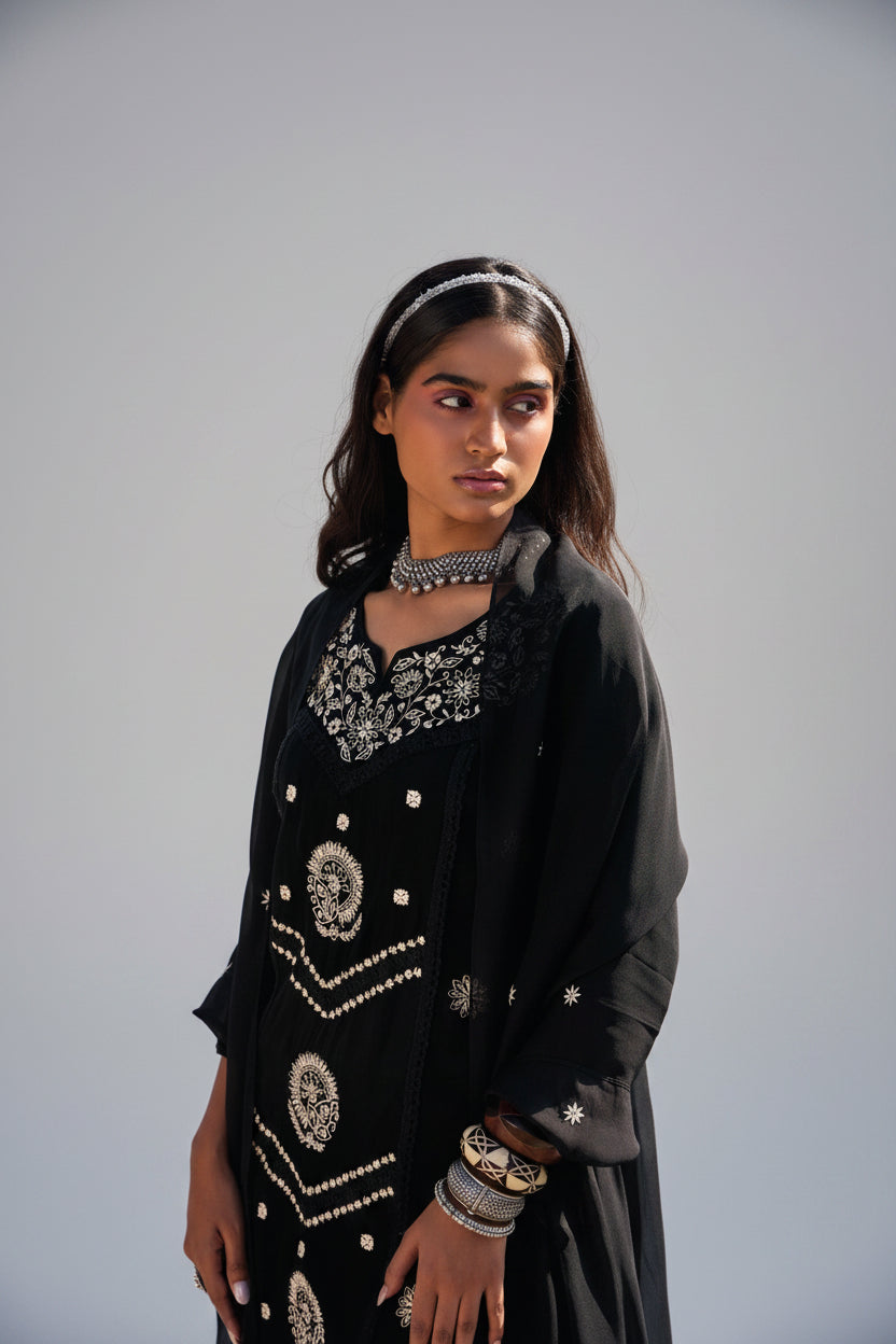 Delphine Embroidered Organza Kurta Set