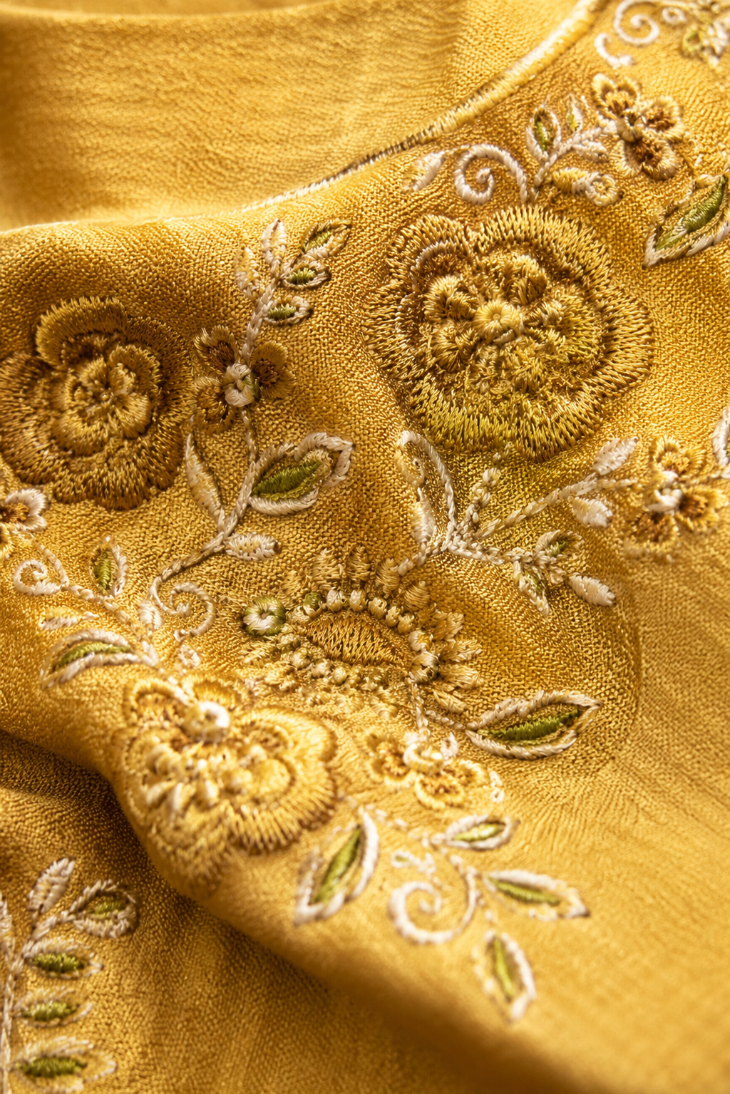 Saffron Yellow Cotton Linen Digital Print Kurta Set