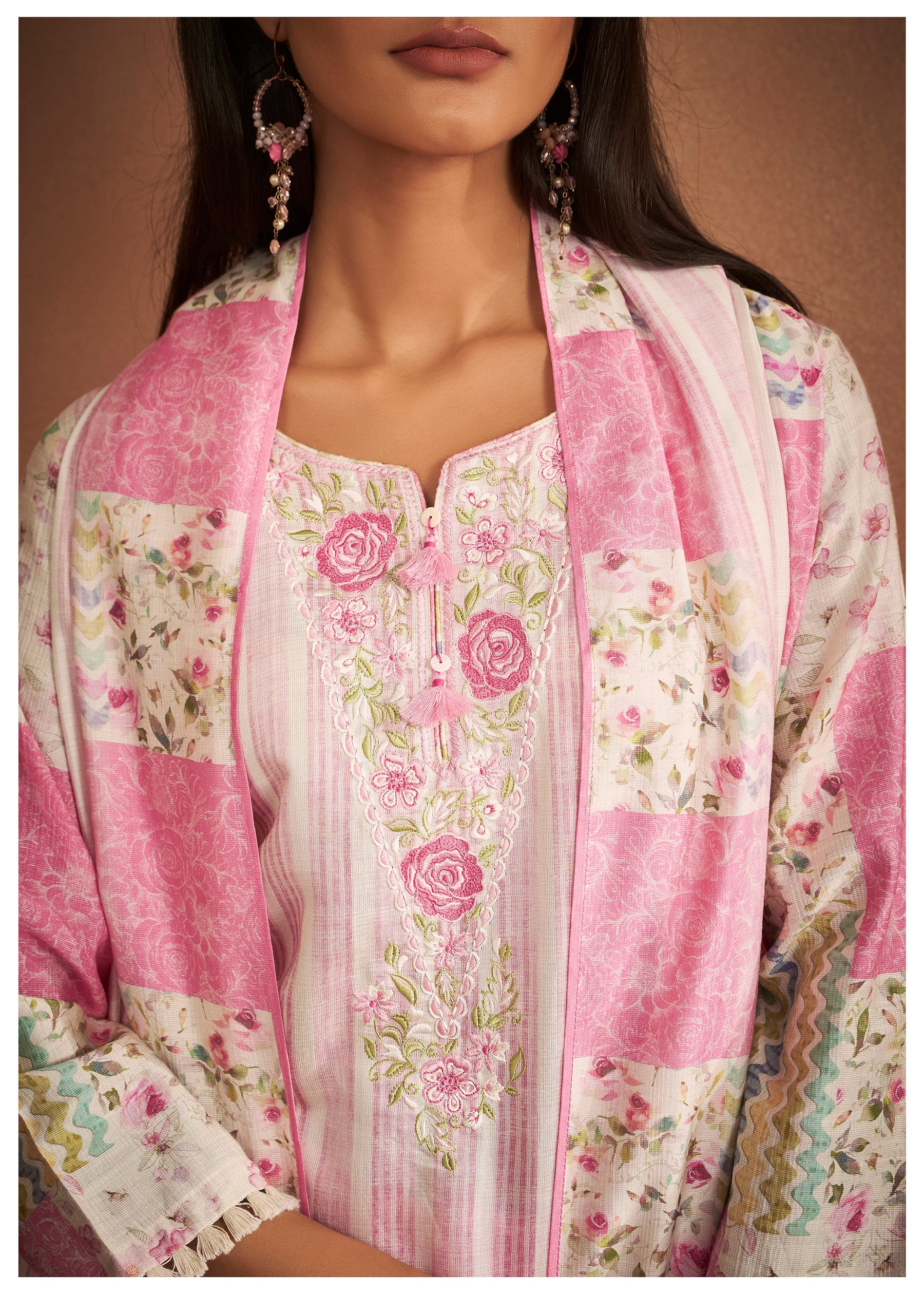 Radiant Embroidered Print Kurta Set