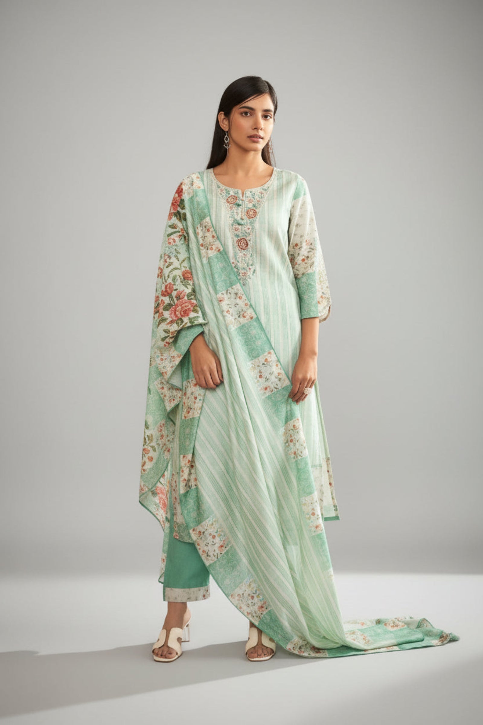 Urban Digital Elegance Kurta Set