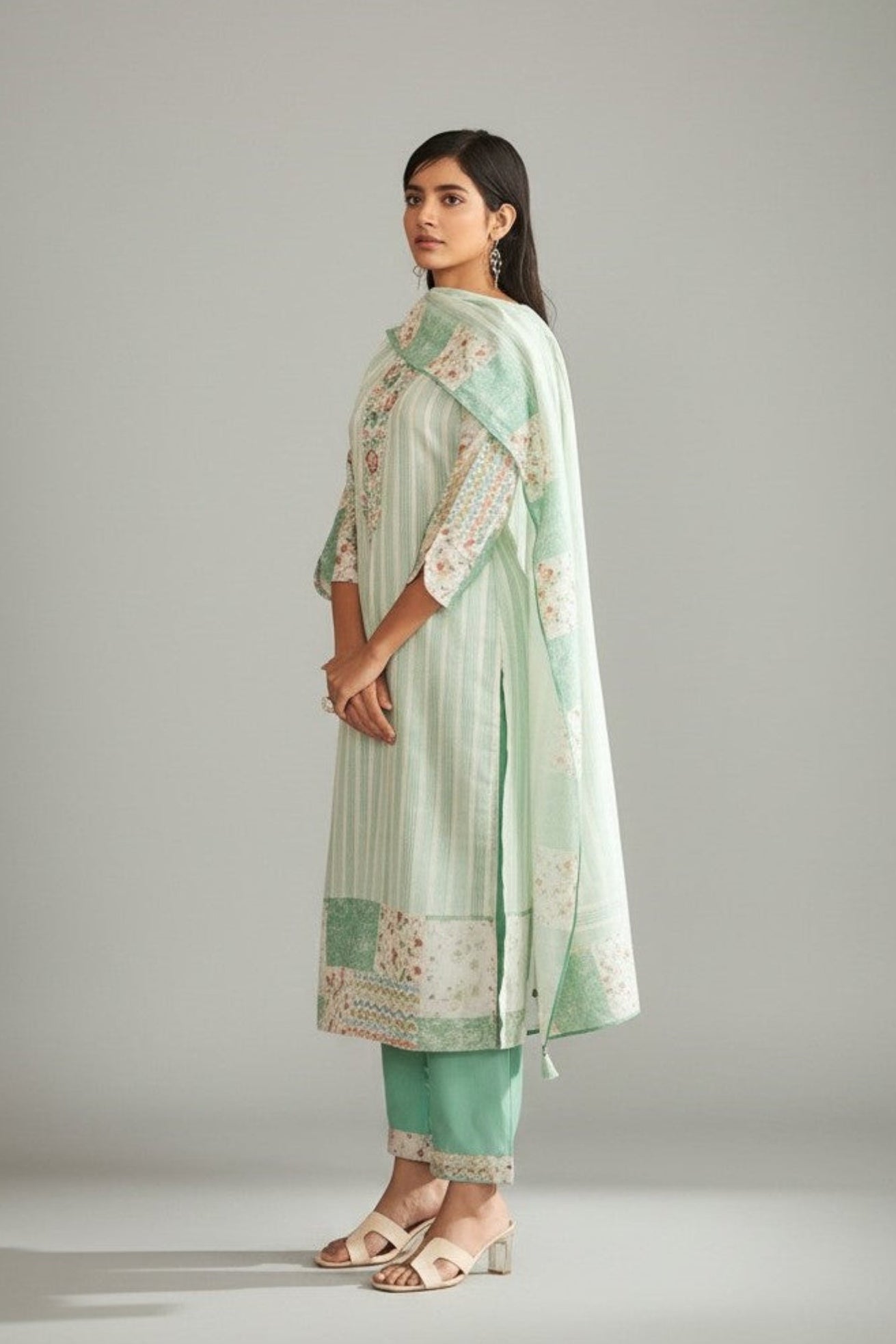 Urban Digital Elegance Kurta Set