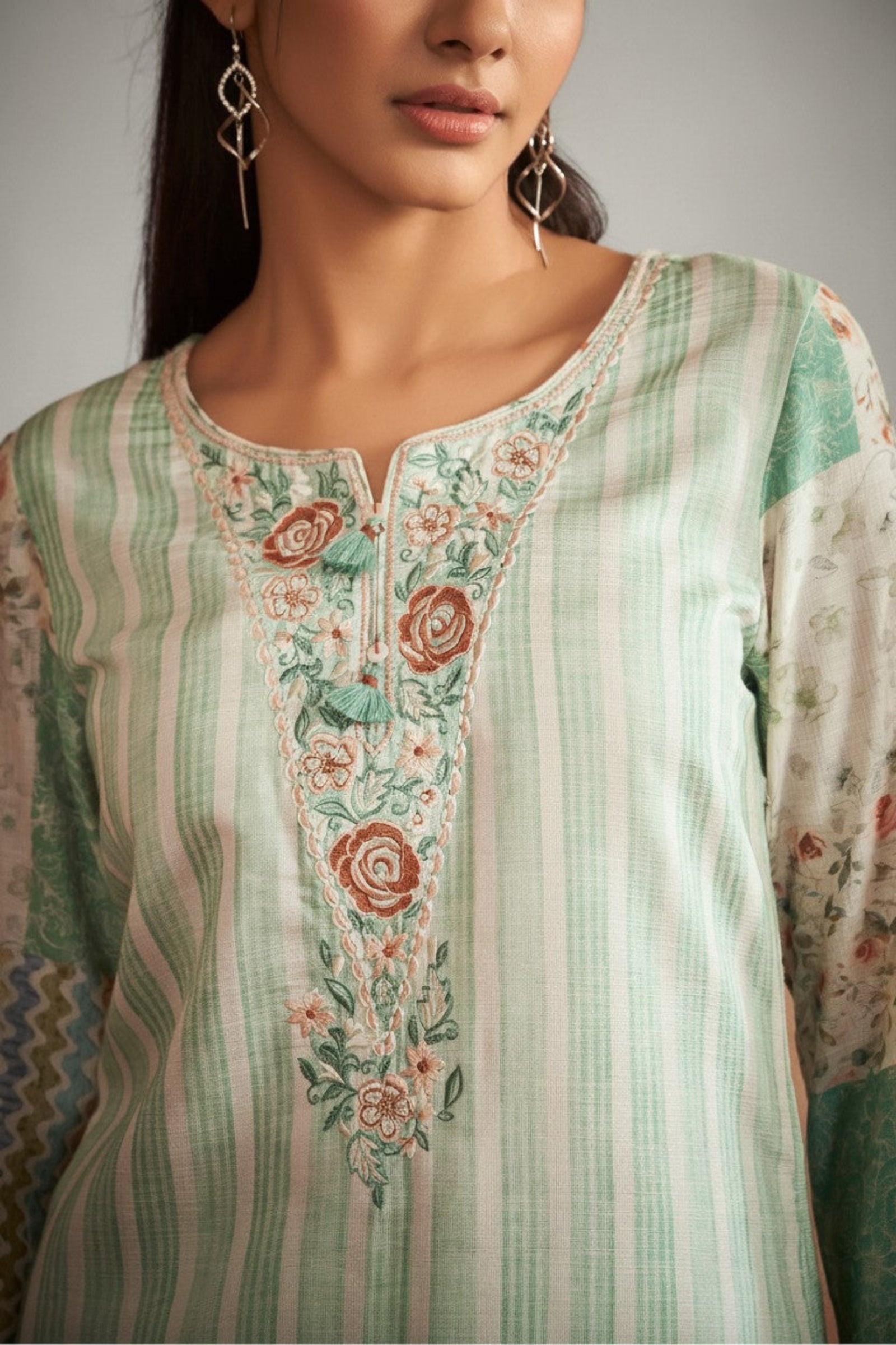 Urban Digital Elegance Kurta Set