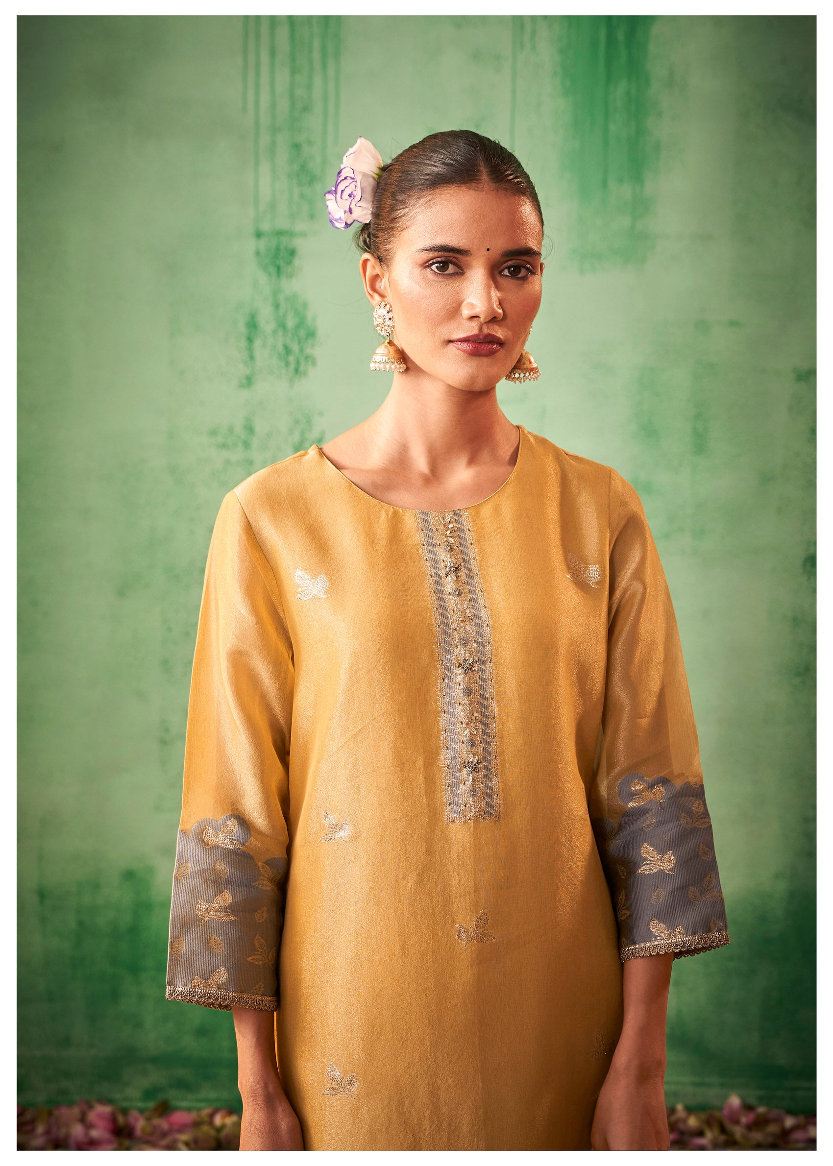 Sunlit Grace Tissue Jacquard Suit