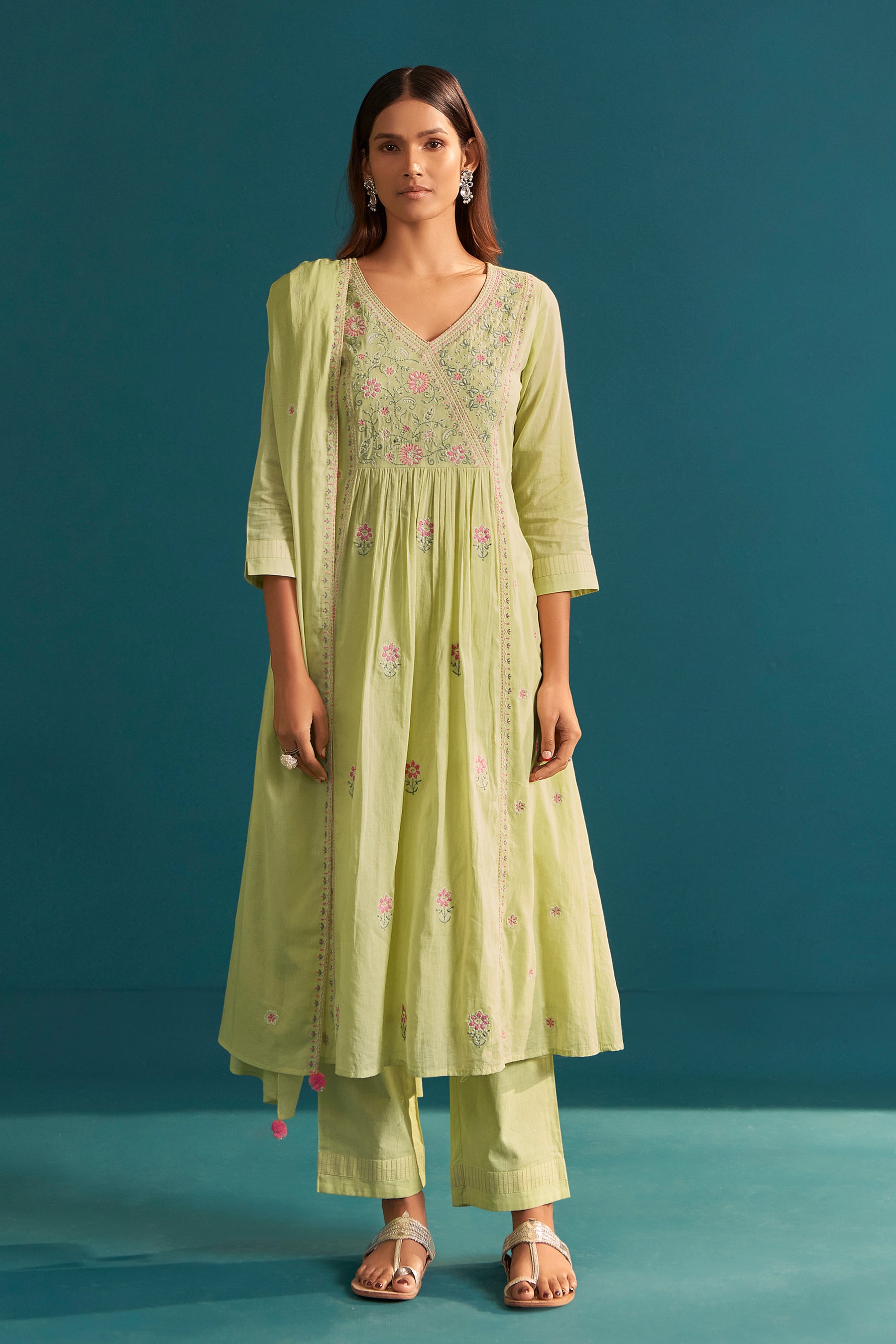 Lemon Glow Cotton Kurta Set
