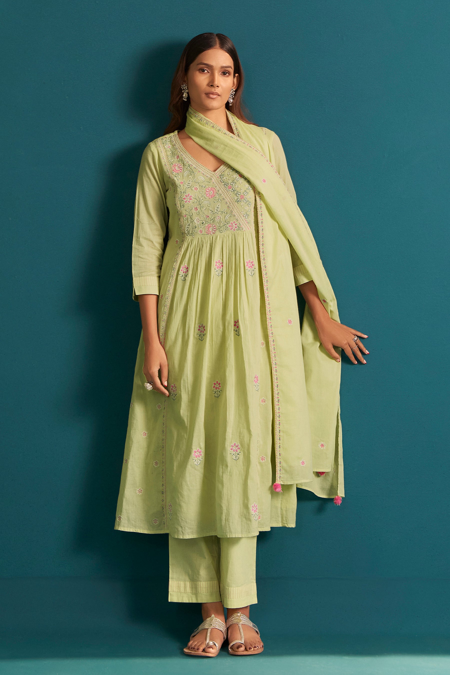 Lemon Glow Cotton Kurta Set