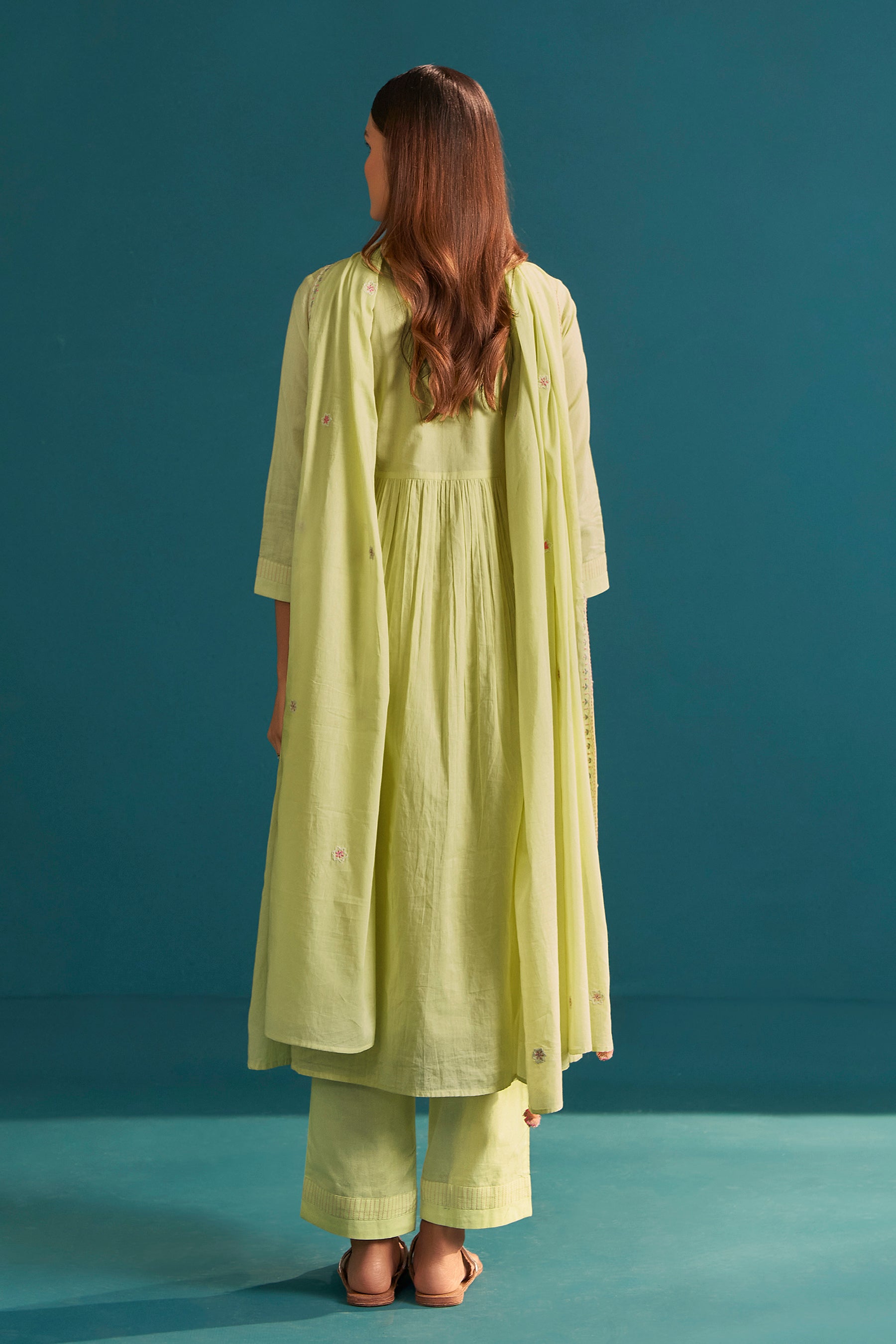 Lemon Glow Cotton Kurta Set